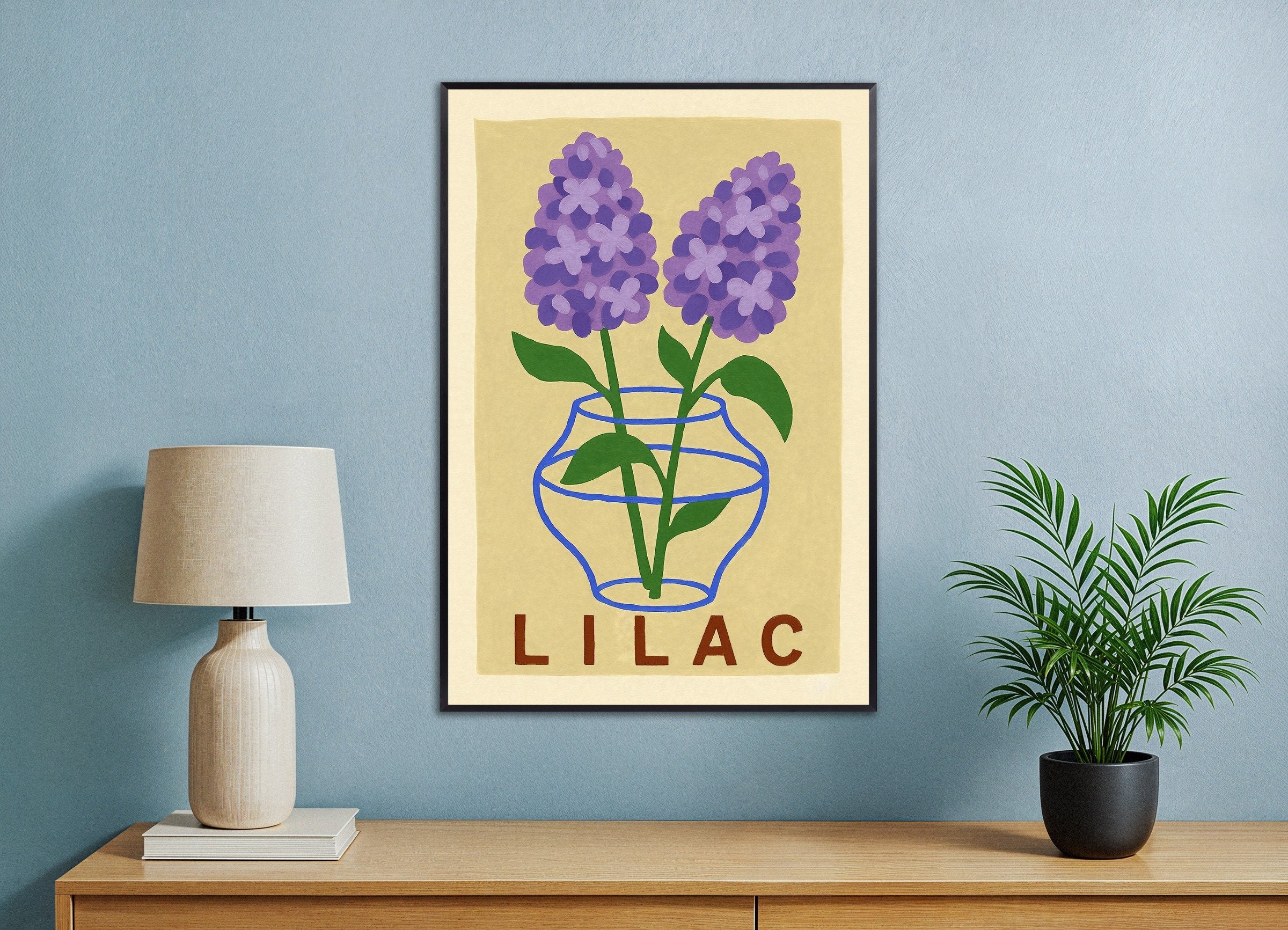 Fioletowy nadruk Plakat