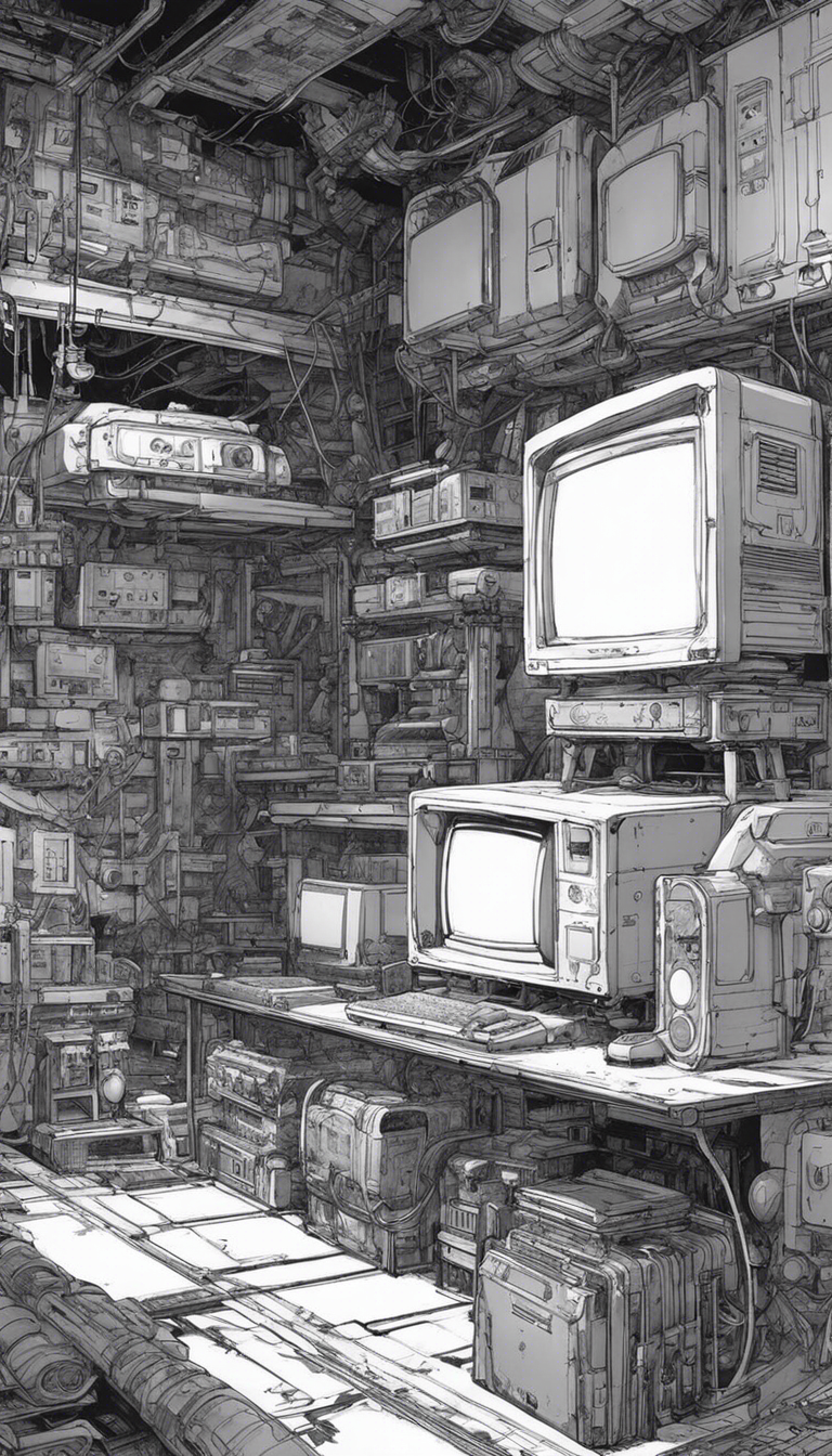 Współczesna czarna manga cyberpunkowa, Konsola do gier wideo - Plakat