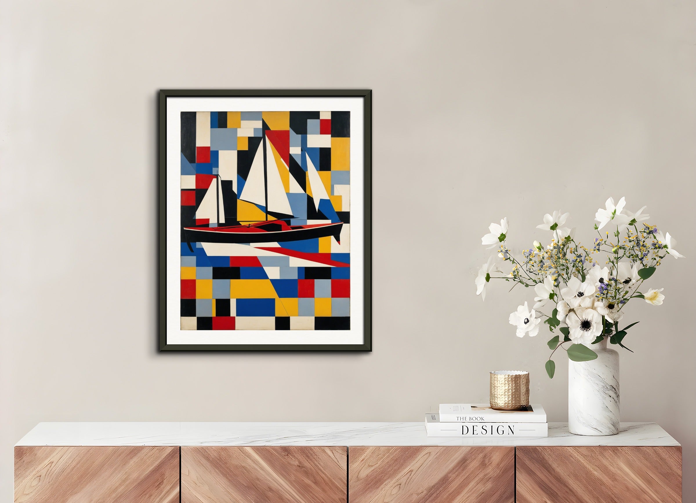 Poster with metal frame: Theo Van Doesburg,