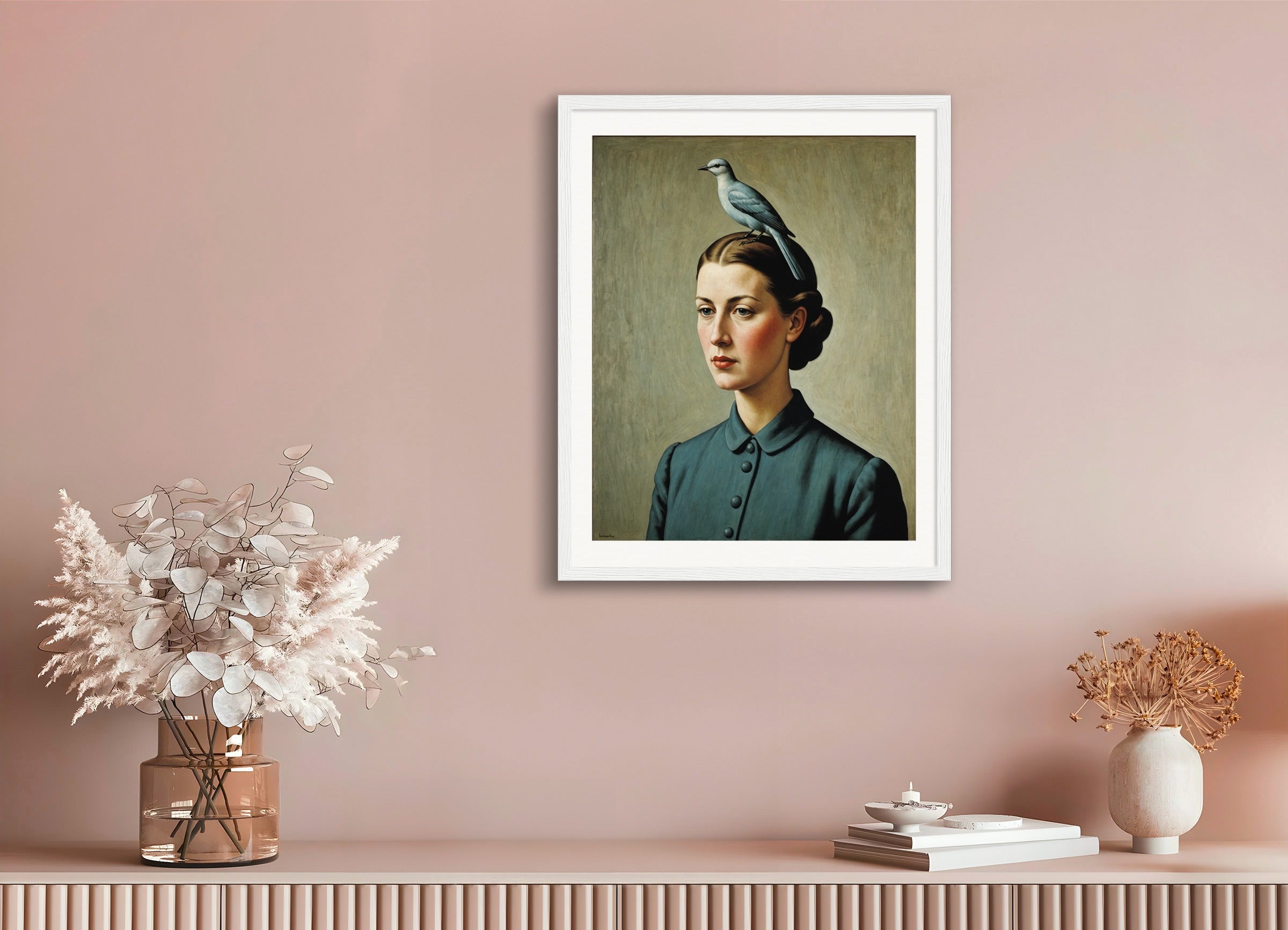 Poster with wood frame: Belgian surrealism,