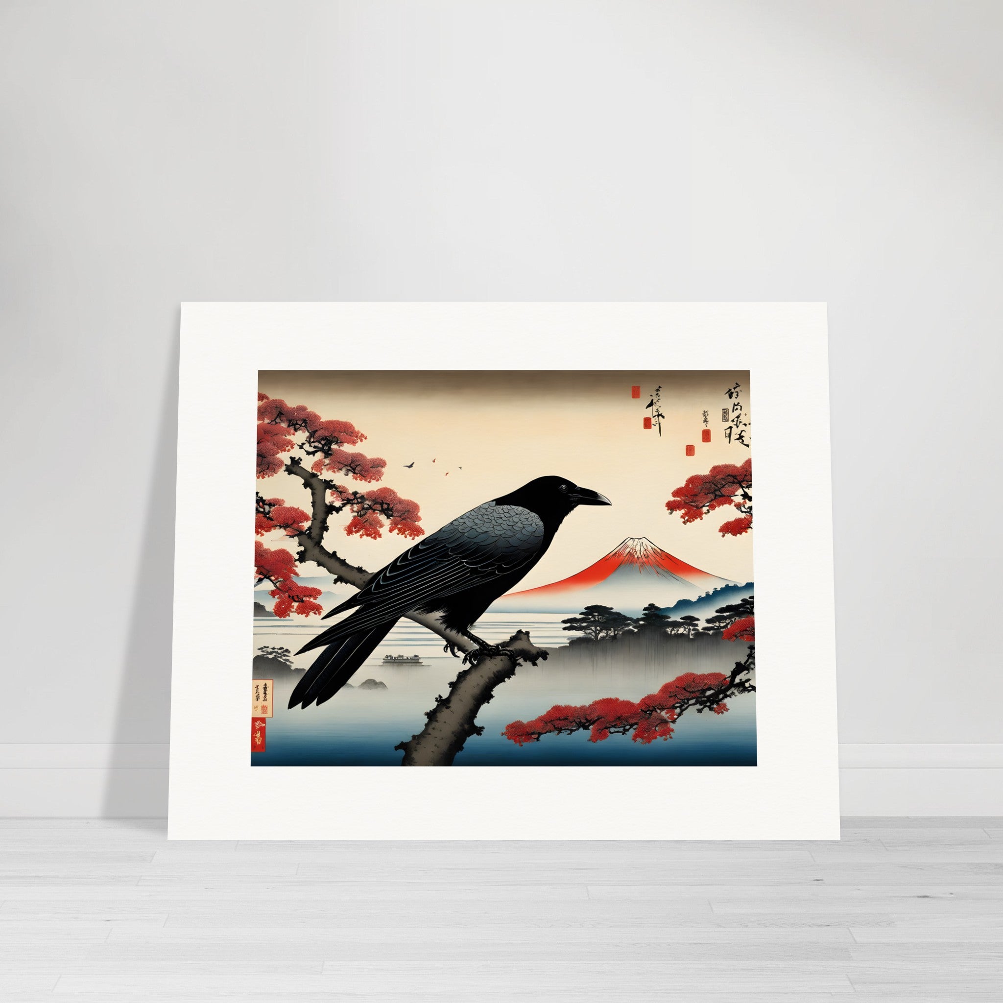 Poetyczne widoki ukiyo-e, ulotne chwile, Wrona - Plakat