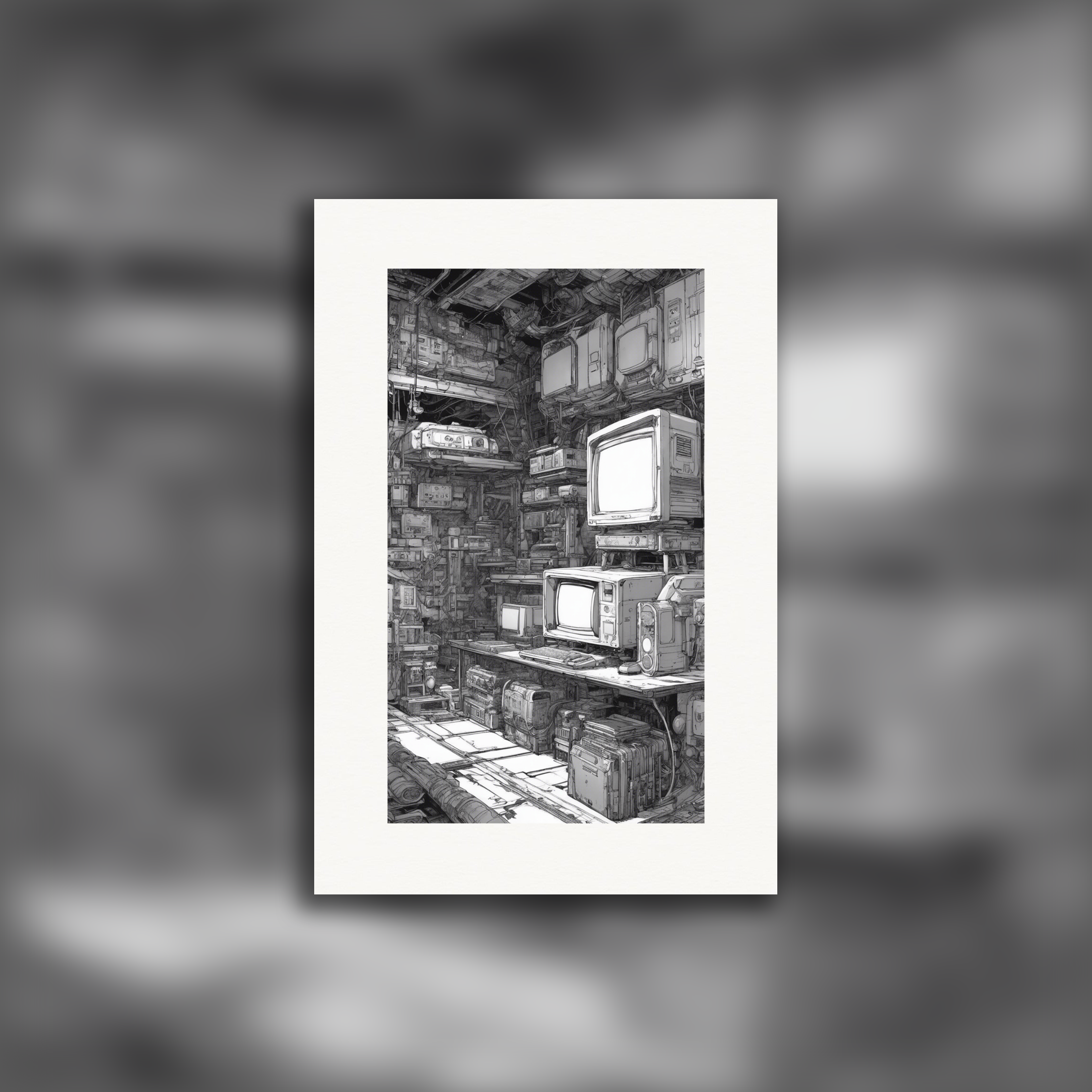 Współczesna czarna manga cyberpunkowa, Konsola do gier wideo - Plakat