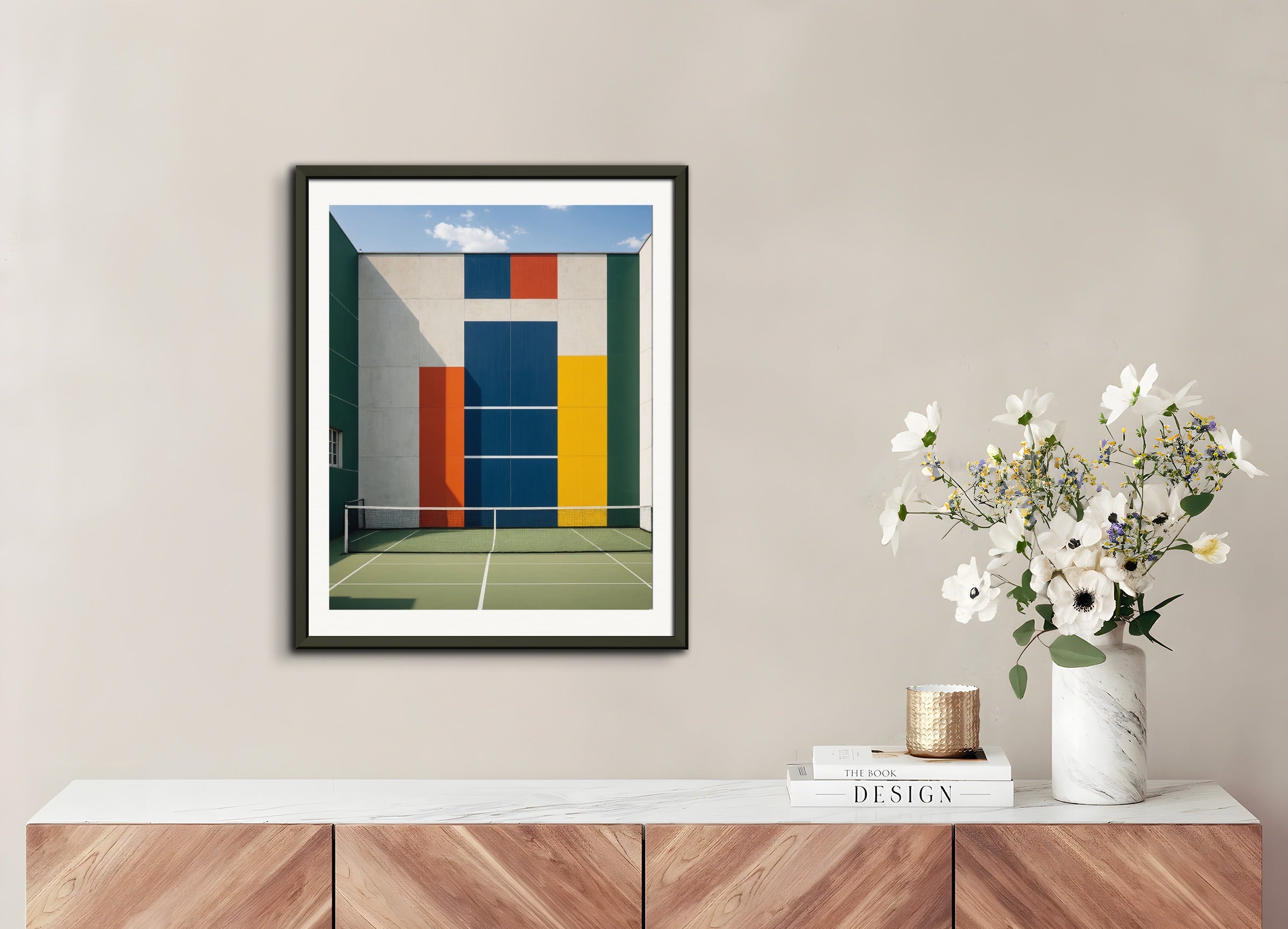 Poster with metal frame: Bauhaus art,
