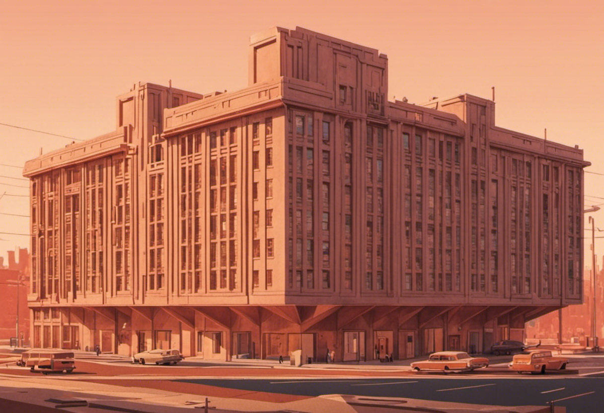 Architektura brutalistyczna budynek - Plakat