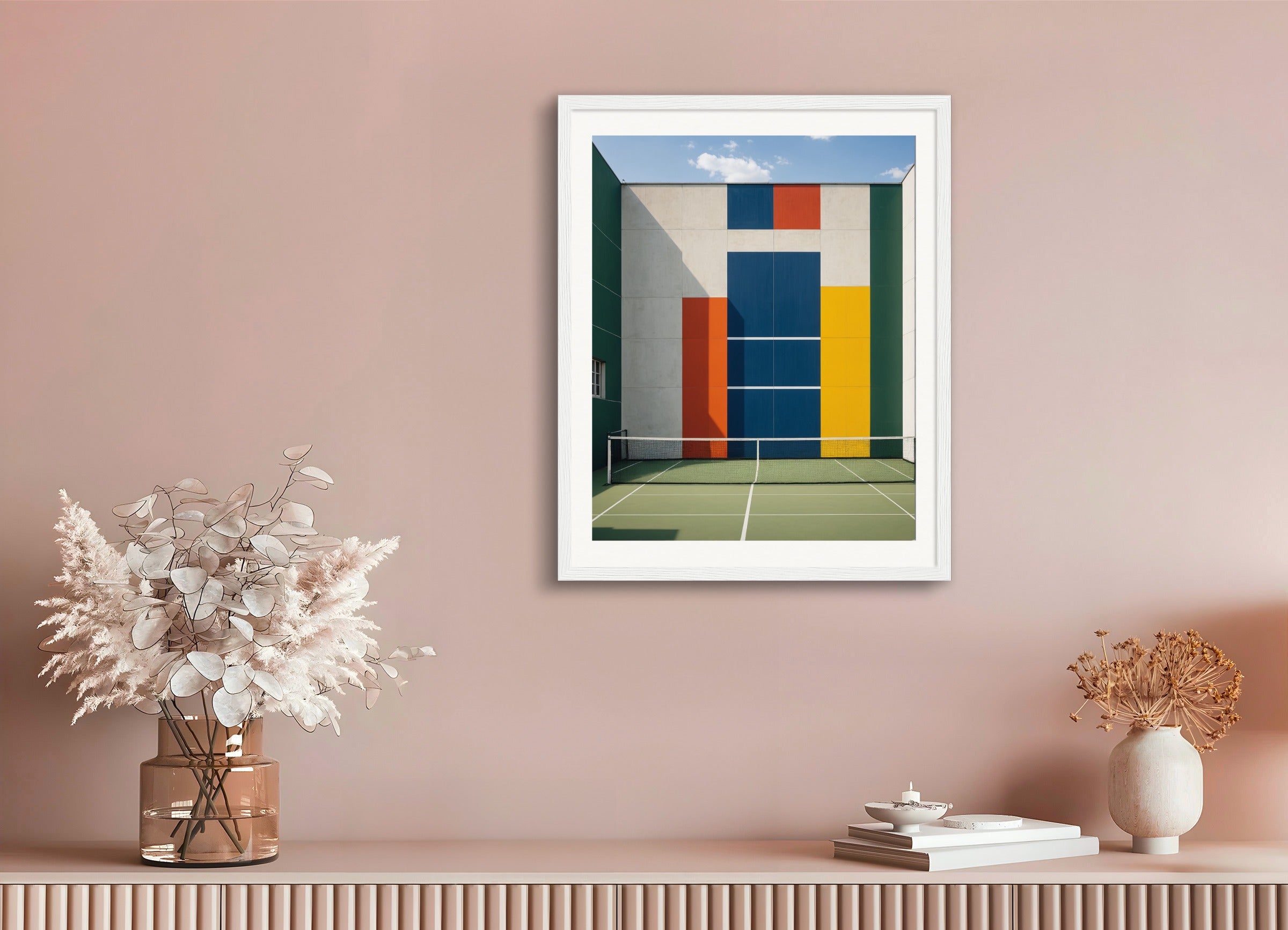 Poster with wood frame: Bauhaus art,