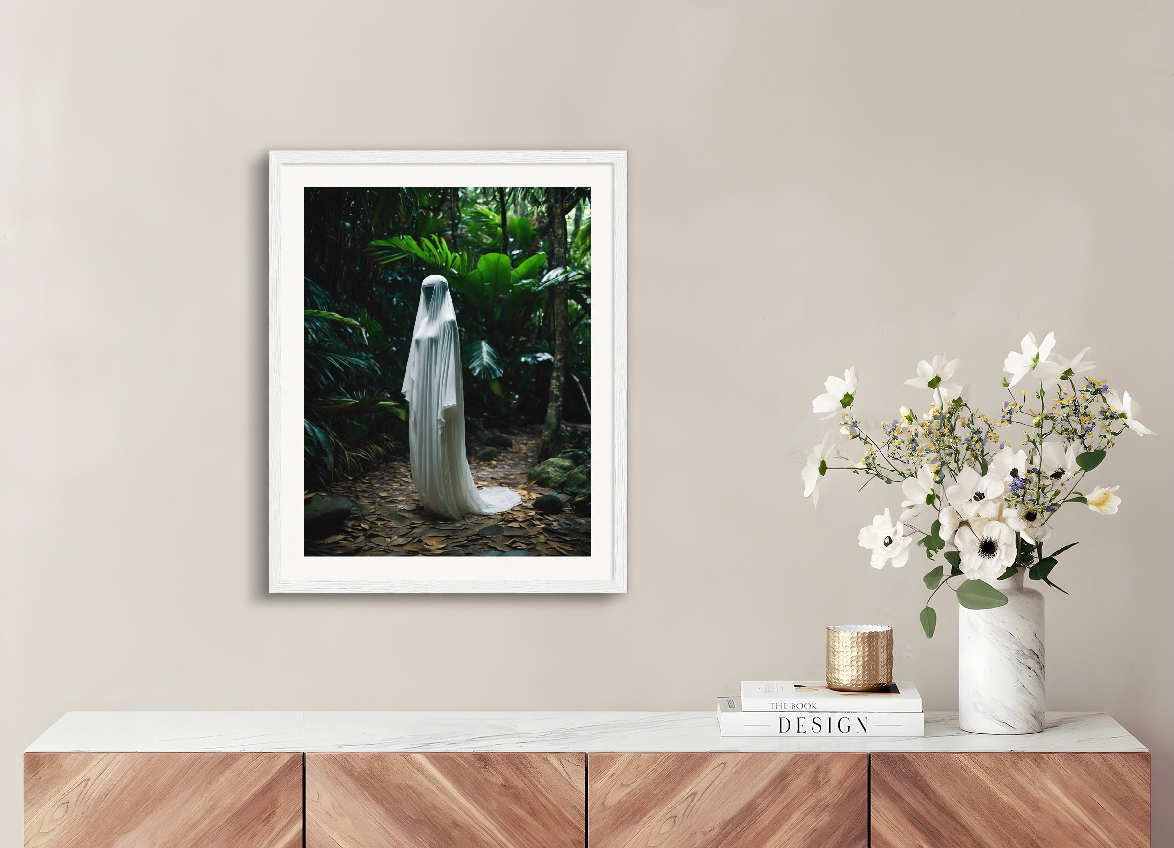 Poster with wood frame: Realistic photography,
