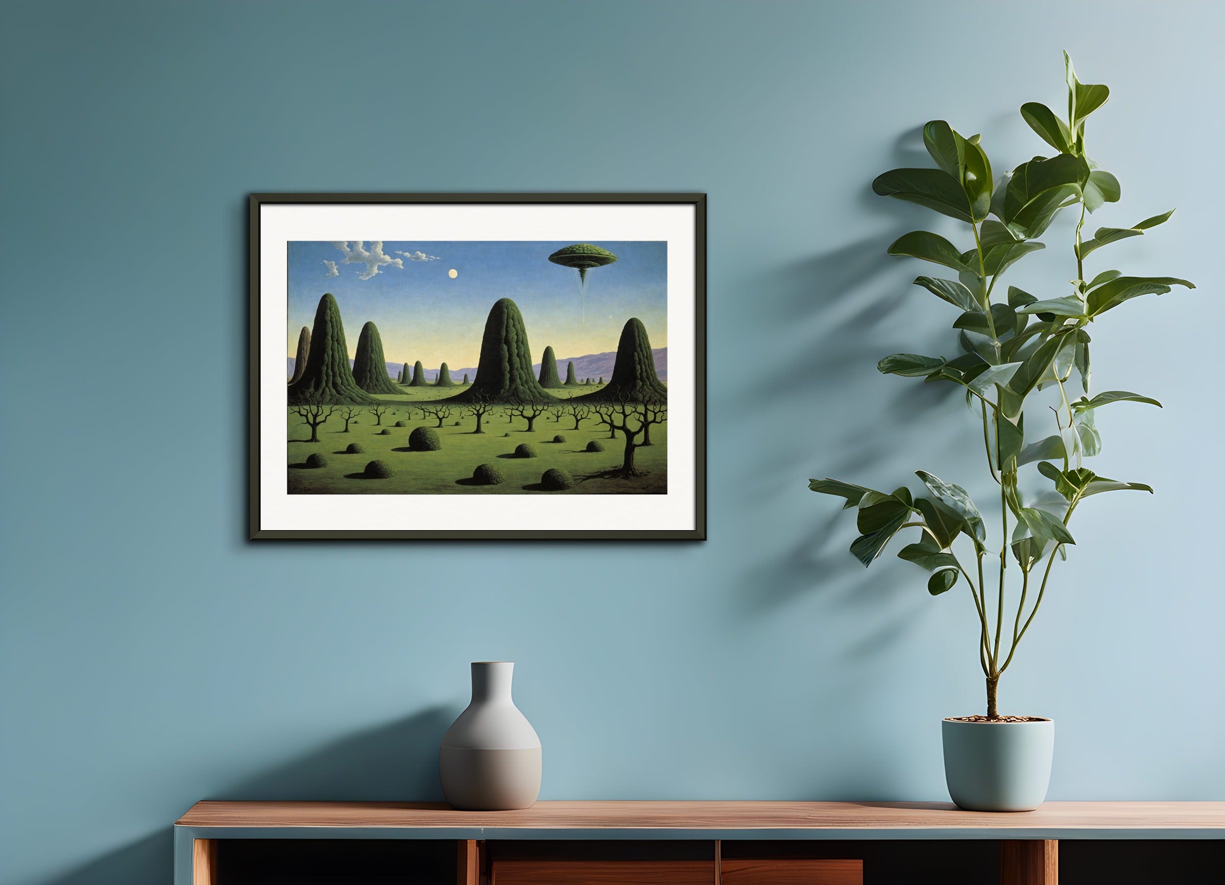 Poster with metal frame: Belgian surrealism, Exoplanet landscape
