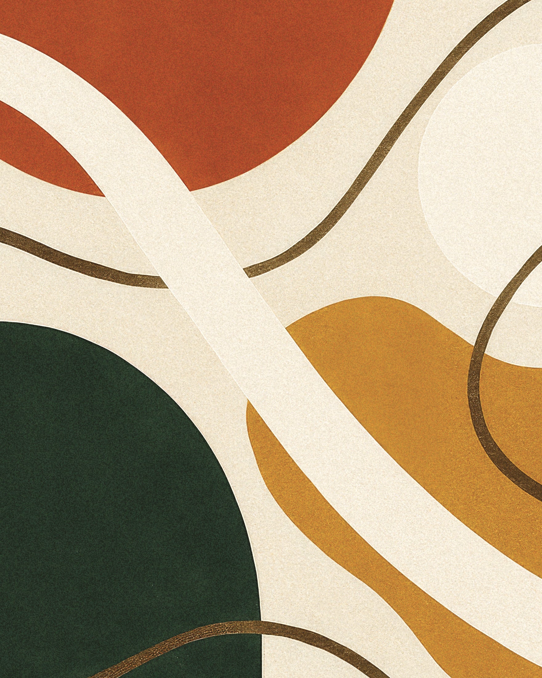 Inflections 03 – abstrakcyjna kompozycja z wyrazistymi formami Plakat