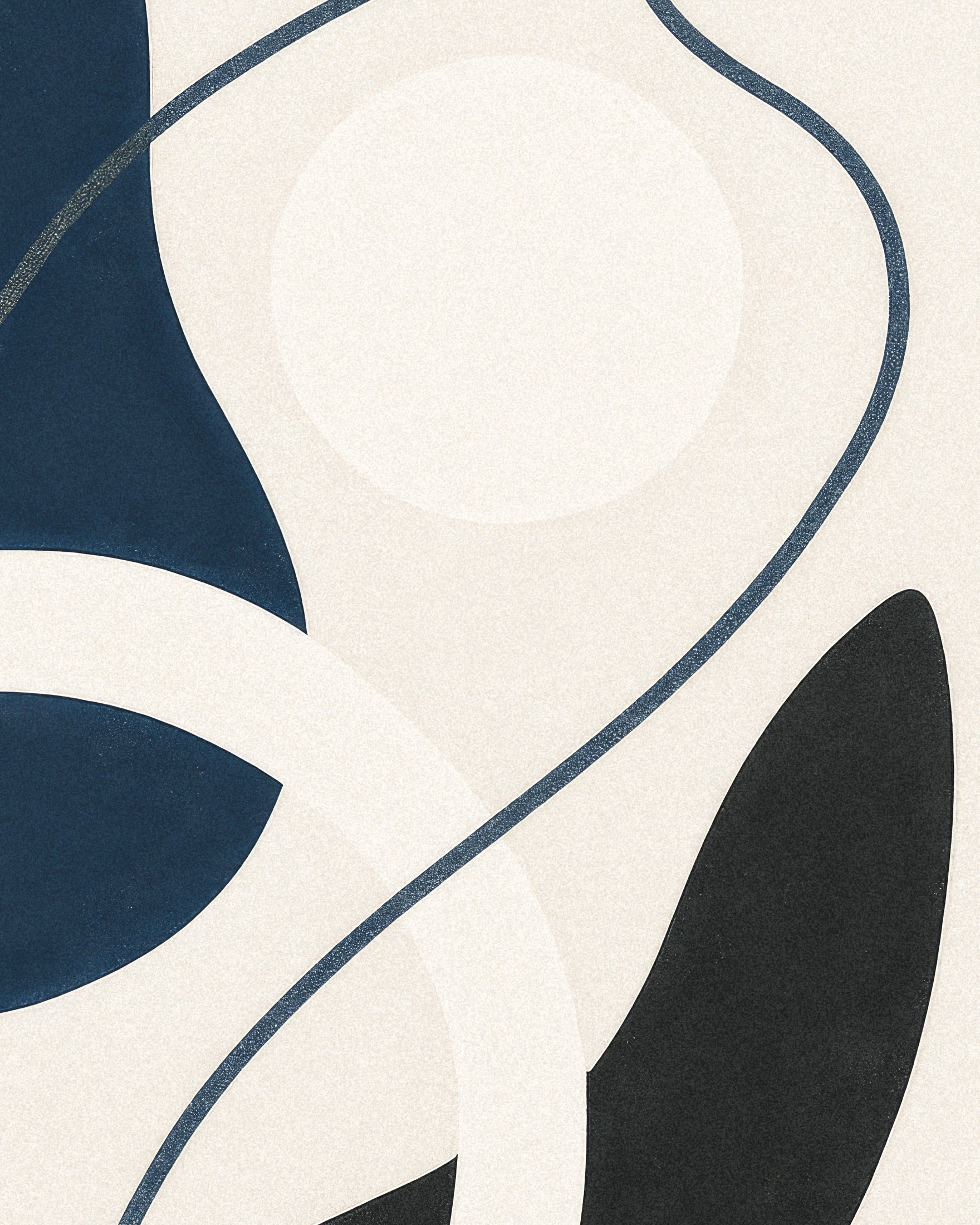 Inflections 04 – abstrakcyjny plakat z krzywiznami i kontrastem