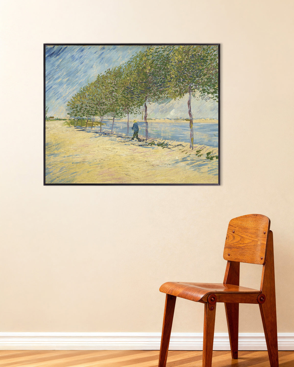 Plakat „Nad Sekwaną (1887), Vincent van Gogh” w metalowej ramie