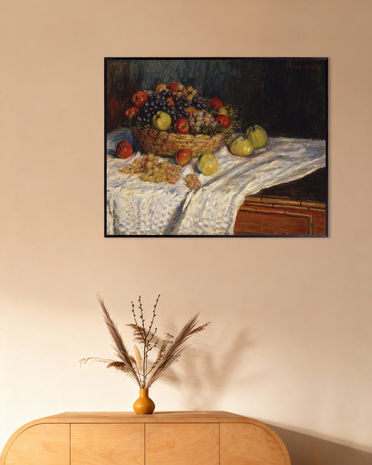 Plakat Jabłka i winogrona (1879–1880), Claude Monet, w metalowej ramie