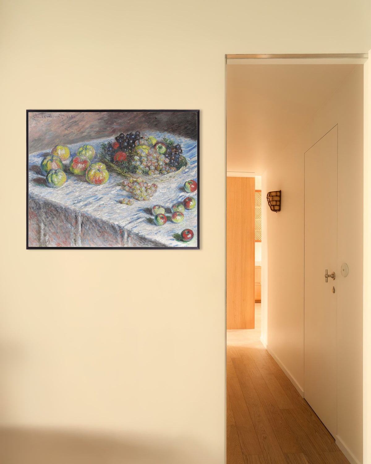 Plakat Jabłka i winogrona (1880), Claude Monet, w metalowej ramie