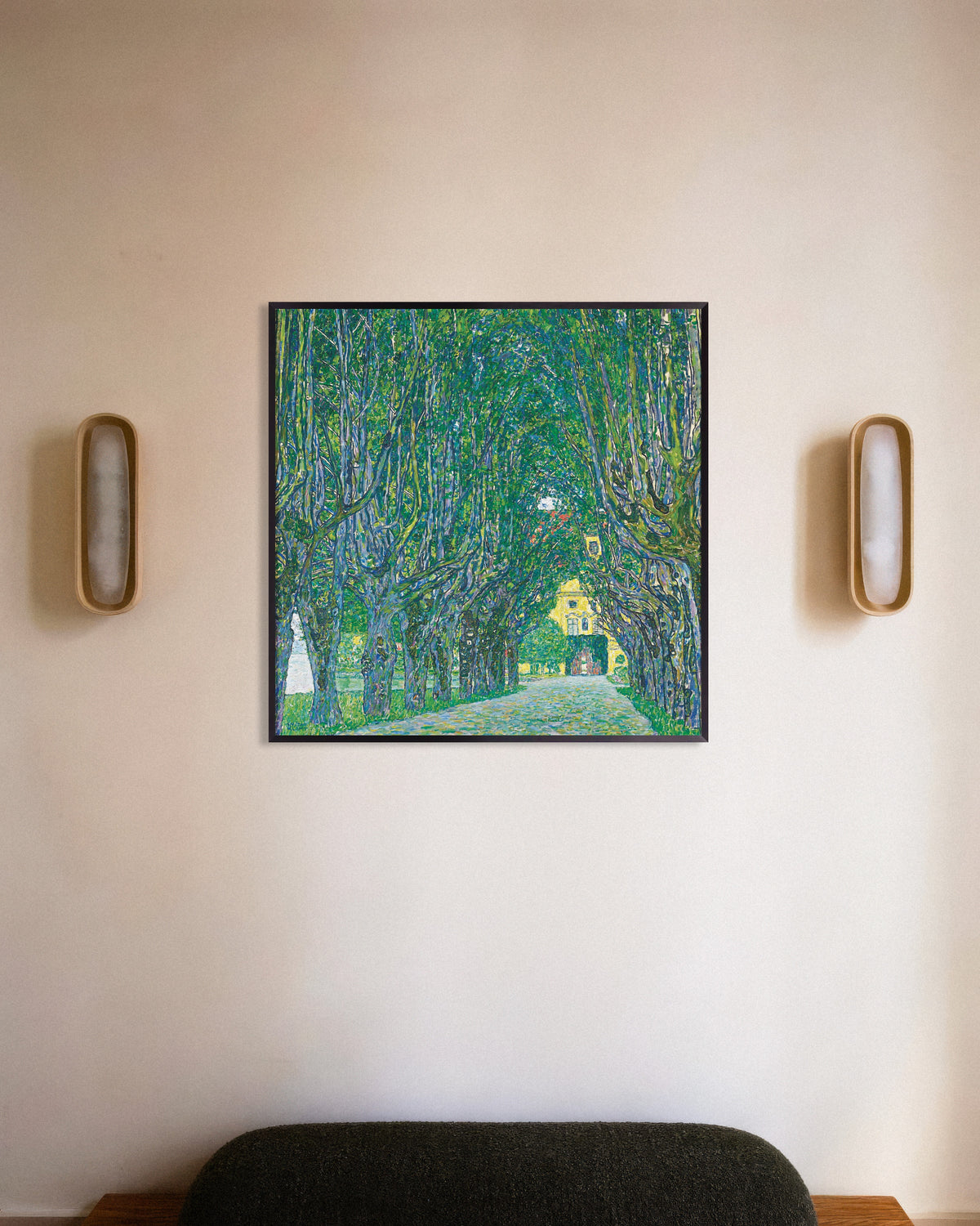 Plakat Aleja do zamku Kammer (1912), Gustav Klimt, w metalowej ramie