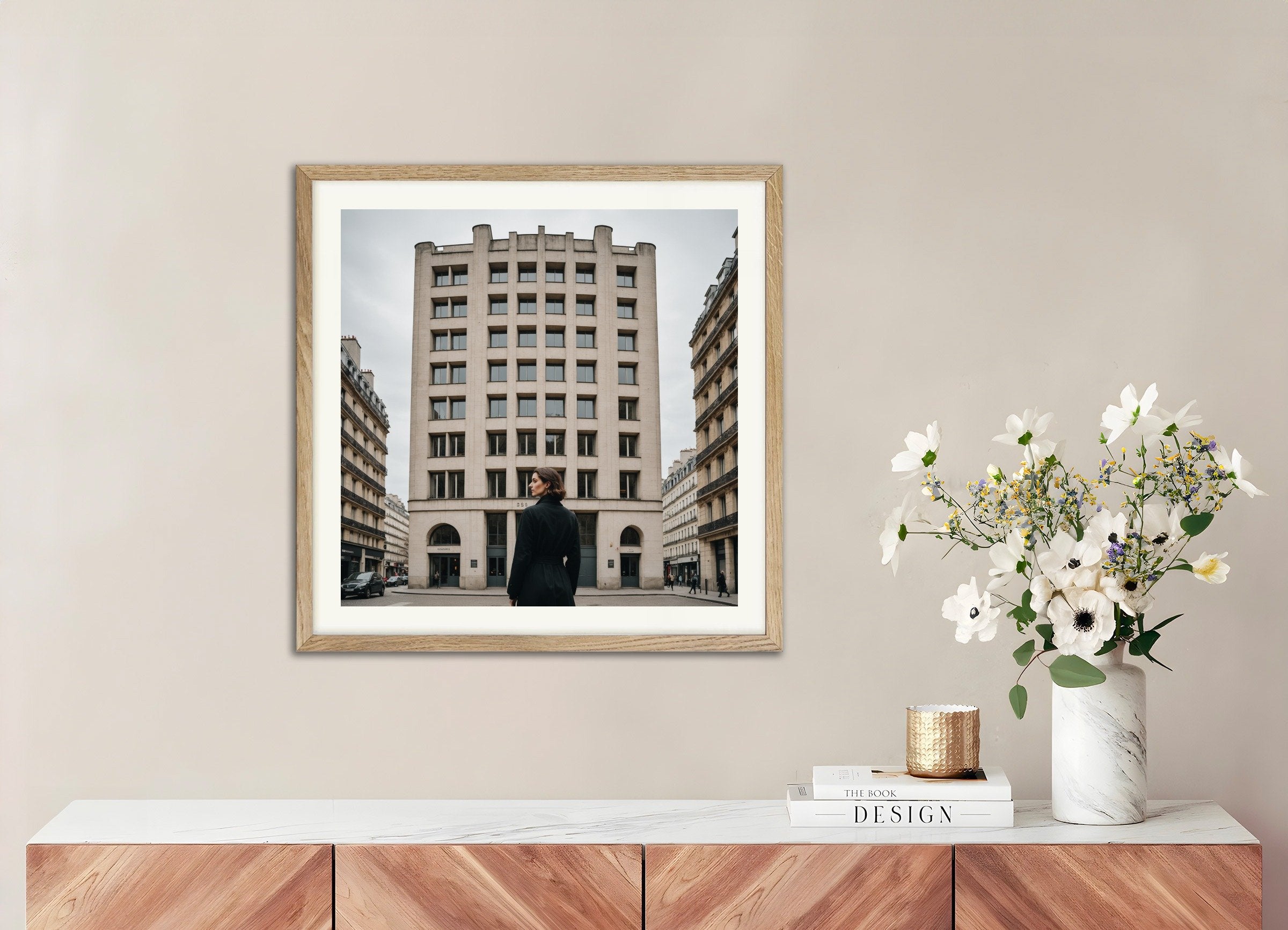 Poster of Brutalism, with natural wooden frame