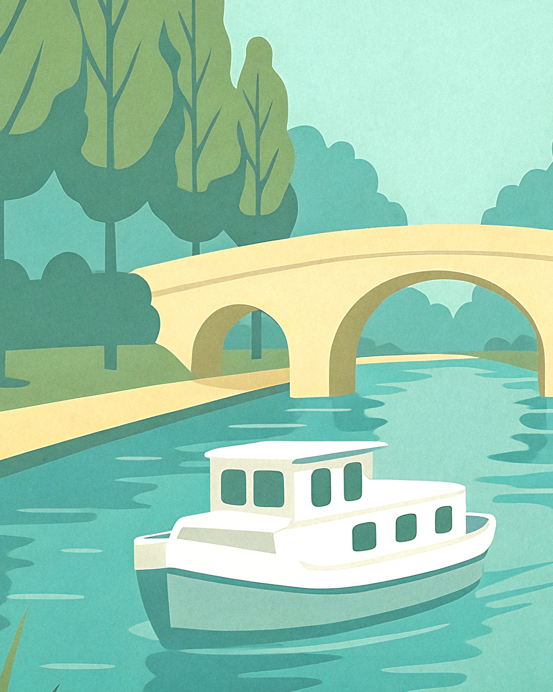 Plakat Podróżniczy Canal du Midi - Francuski Szlak Wodny