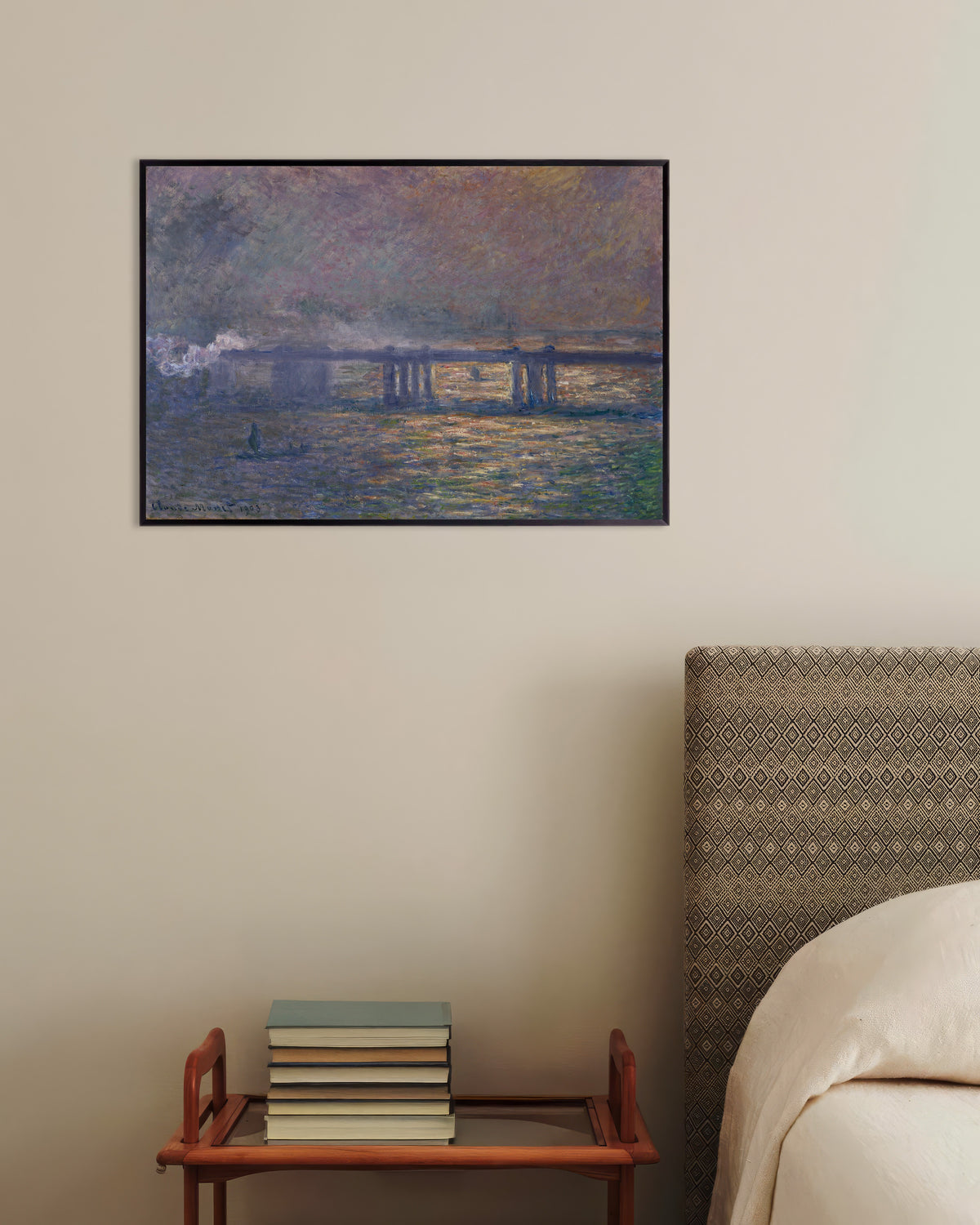 Plakat Most Charing Cross (1903), Claude Monet, w metalowej ramie