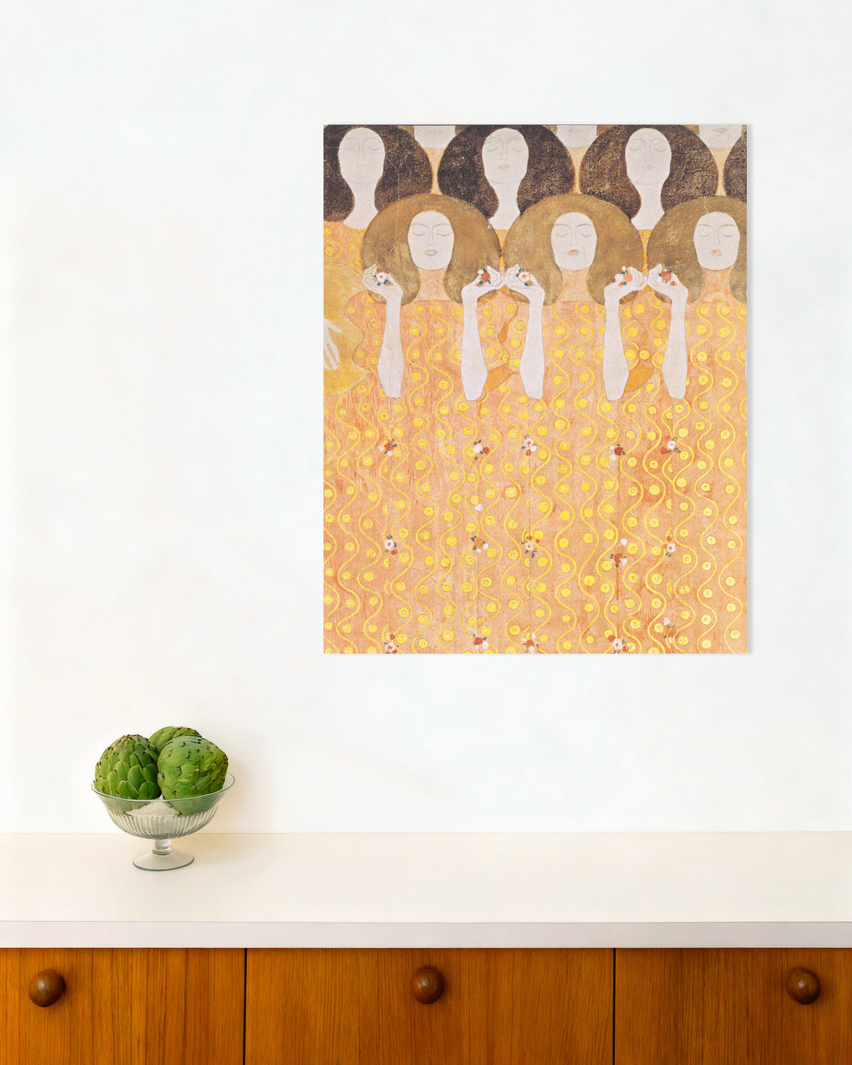 Plakat Chór aniołów raju, Fryz Beethovenowski (1902), Gustav Klimt