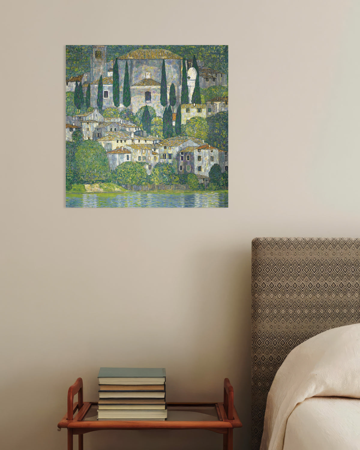 Plakat Kościół w Cassone (Pejzaż z cyprysami) (1913), Gustav Klimt