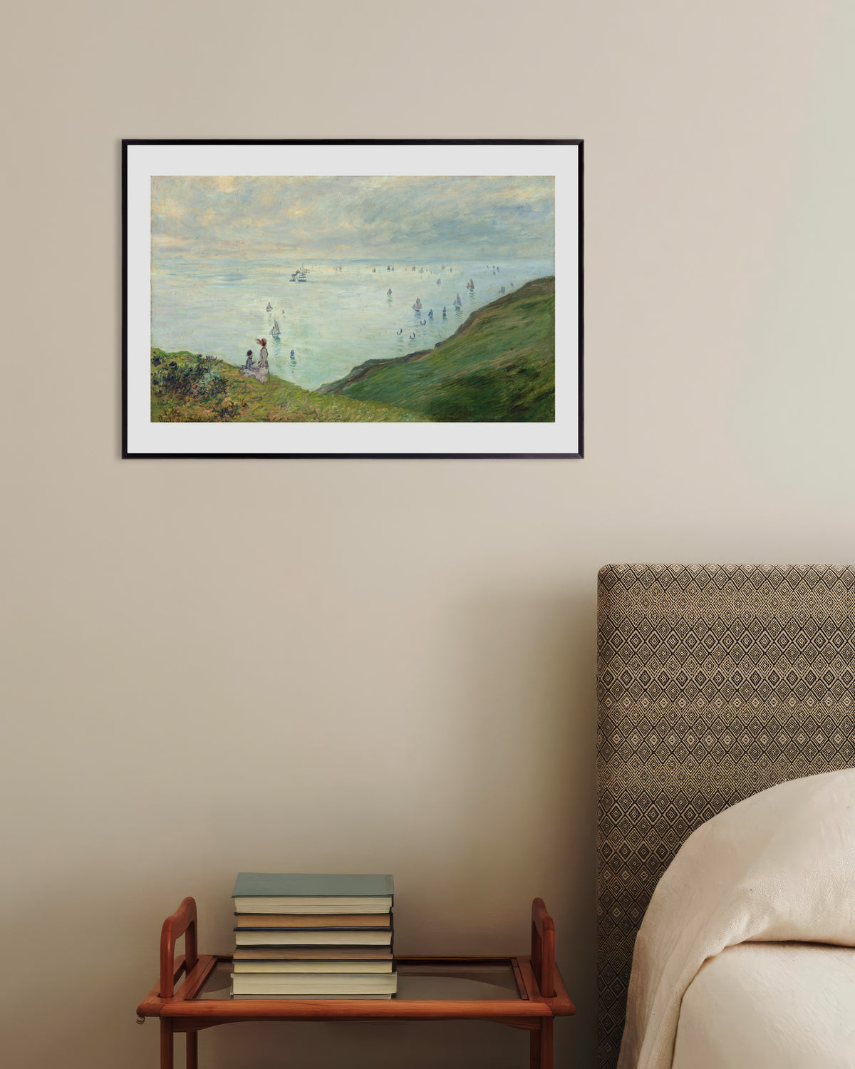 Plakat Klify w Pourville (1882), Claude Monet, w metalowej ramie
