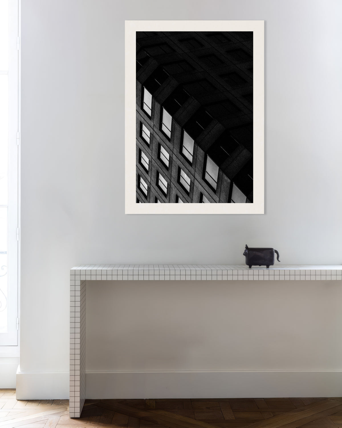 Plakat „Betonowa siatka nocą”