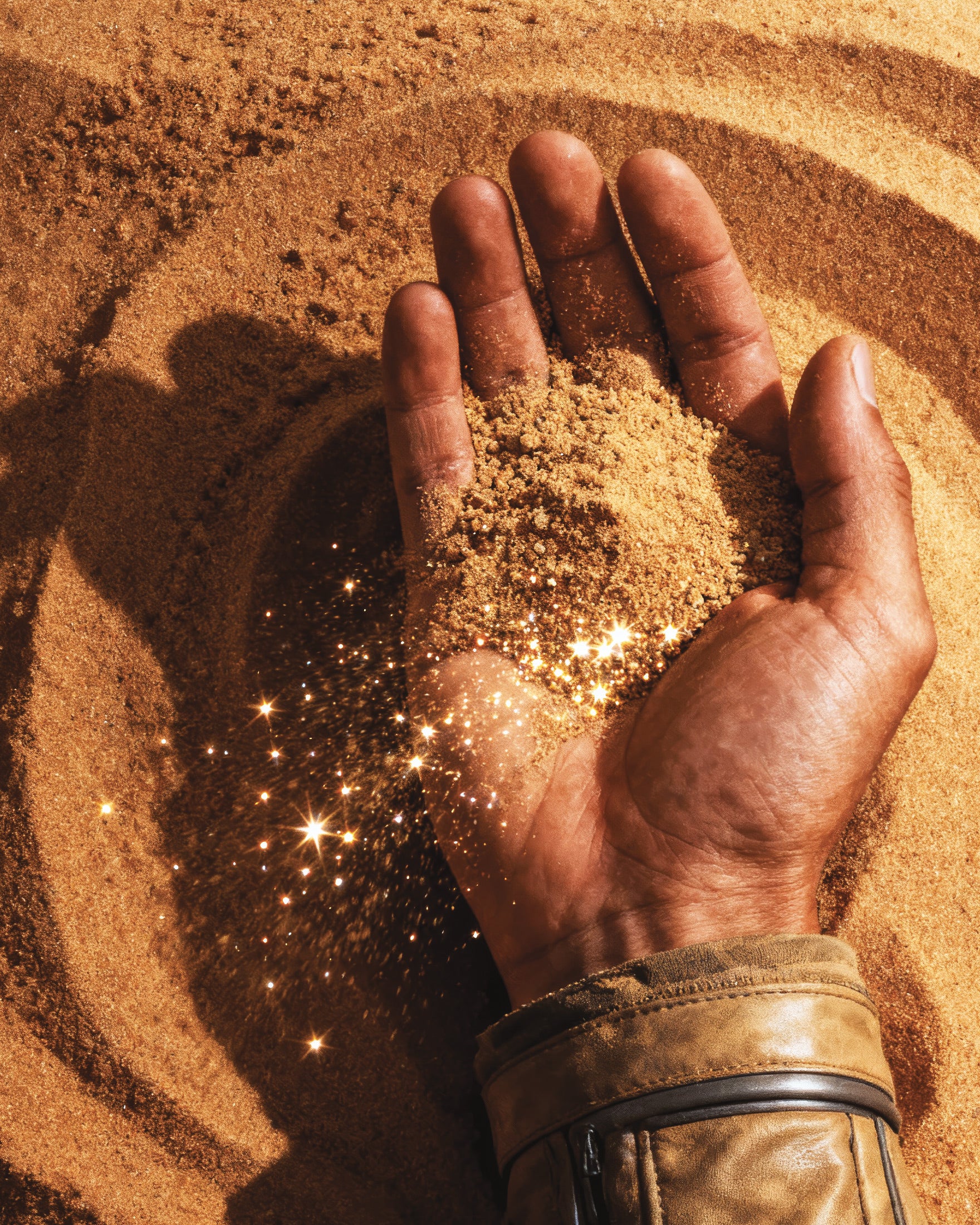 Plakat Pustynna Dłoń, Diuna, Plakat Sci-Fi z Motywem Piasku