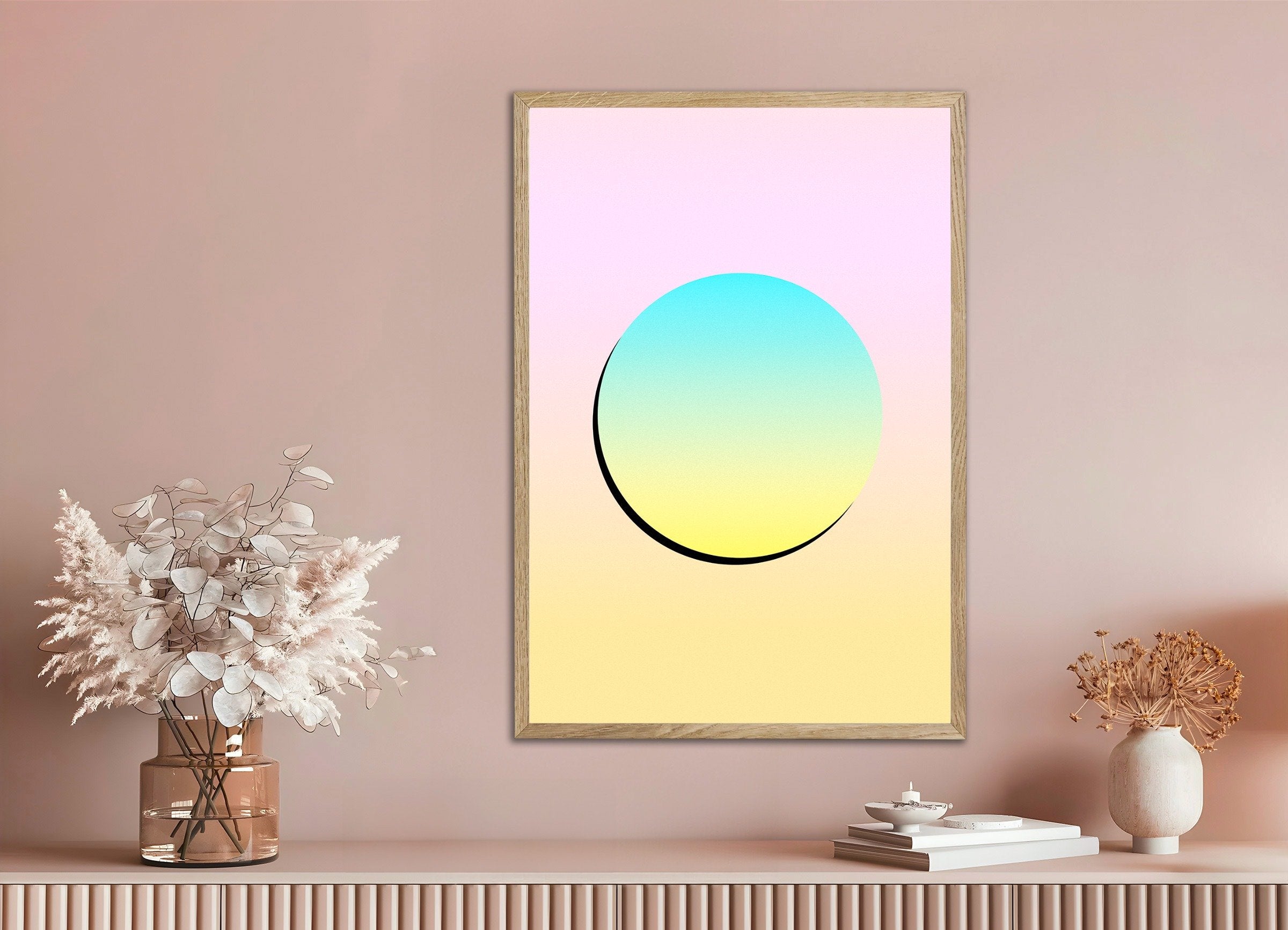 Poster of Eclipse of my own personal Sun, with natural wooden frame