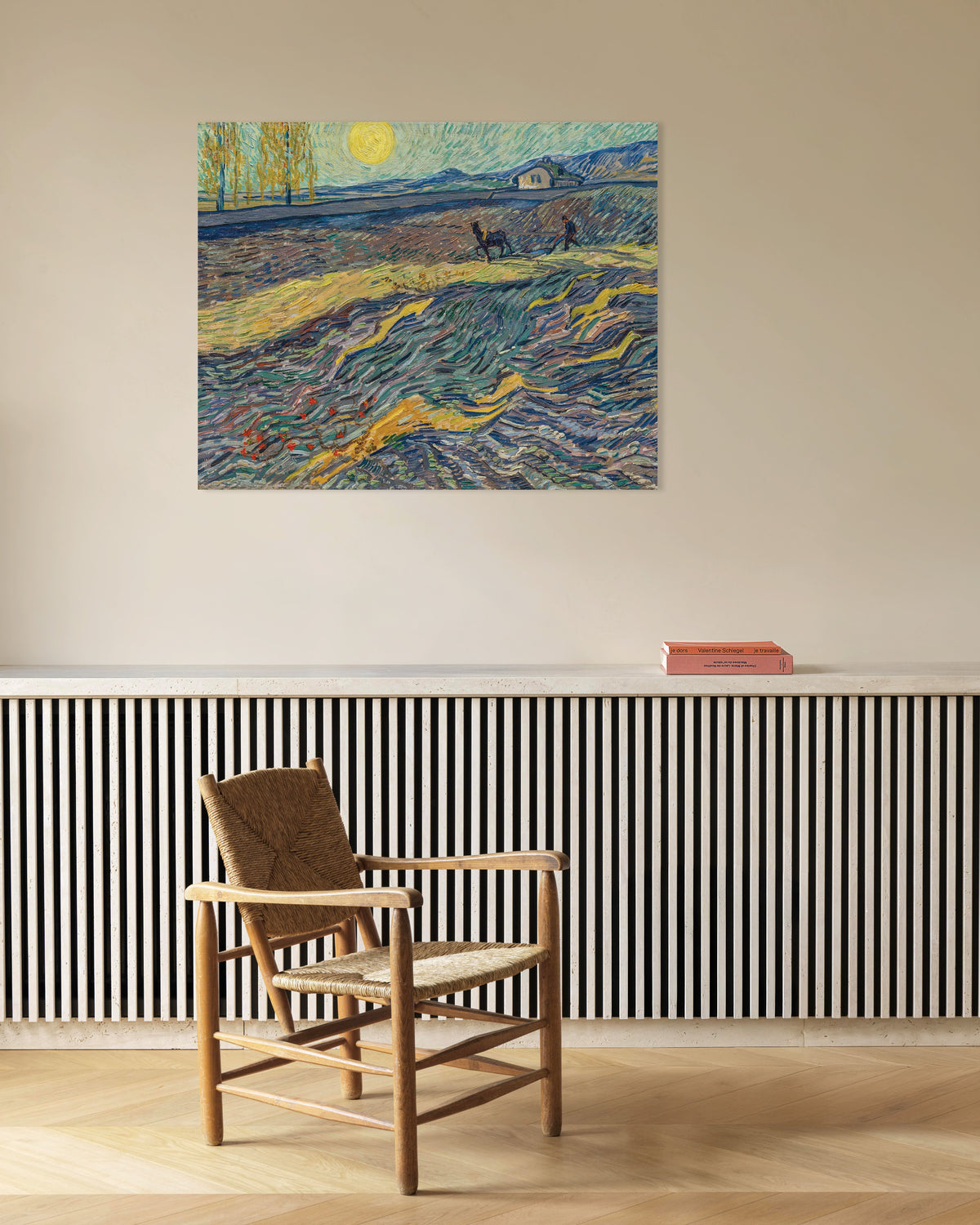 Plakat z Zamknięte pole z oraczem (1889), Vincent van Gogh