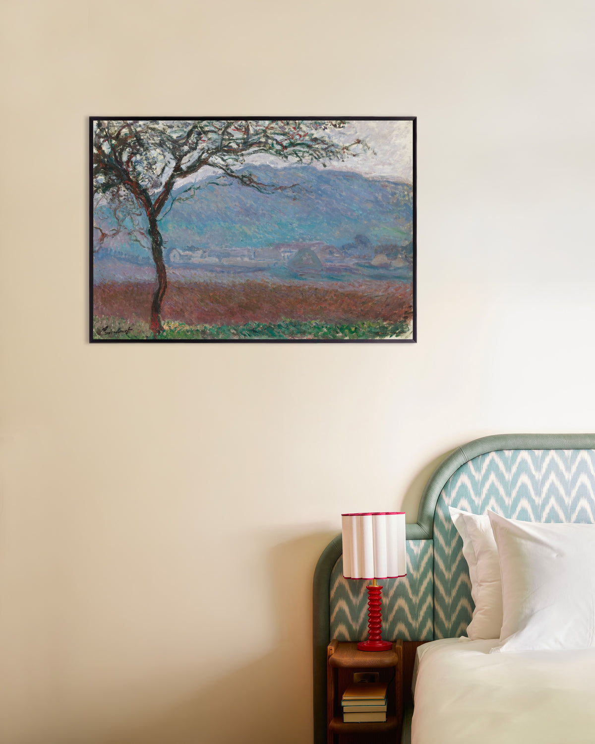 Plakat Pole w Giverny (1887), Claude Monet, w metalowej ramie