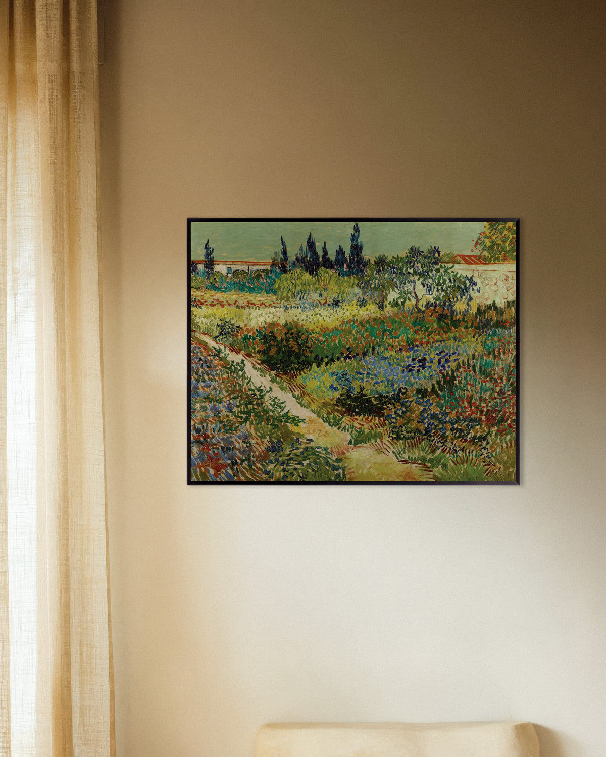 Plakat Ogród w Arles (1888), Vincent van Gogh, z metalową ramą