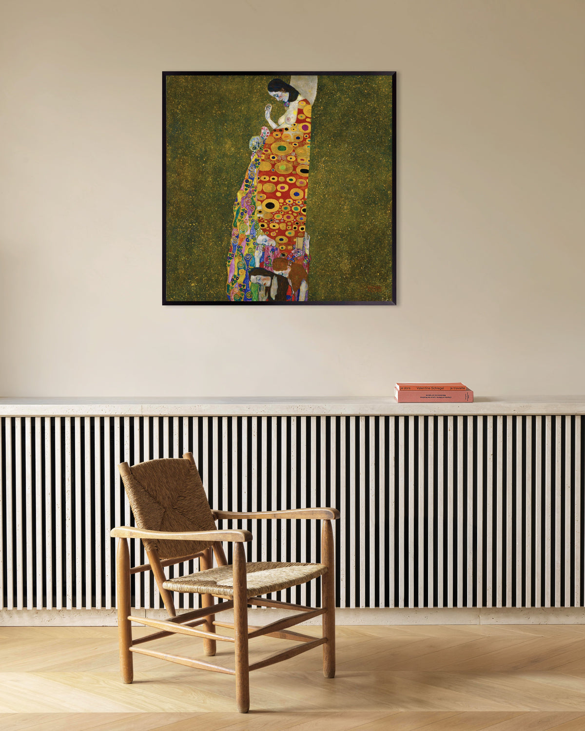 Plakat Nadzieja II (1907–1908), Gustav Klimt, w metalowej ramie