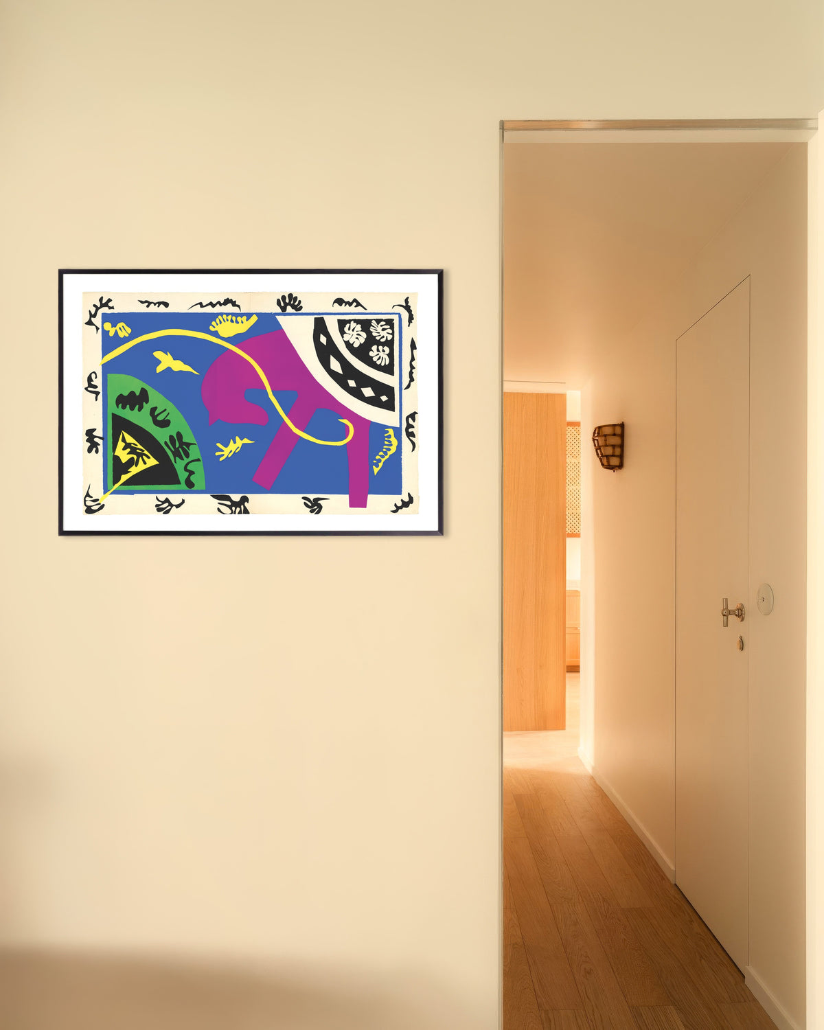 Plakat „Koń, jeździec i klaun (Jazz, 1947), Henri Matisse” w metalowej ramie