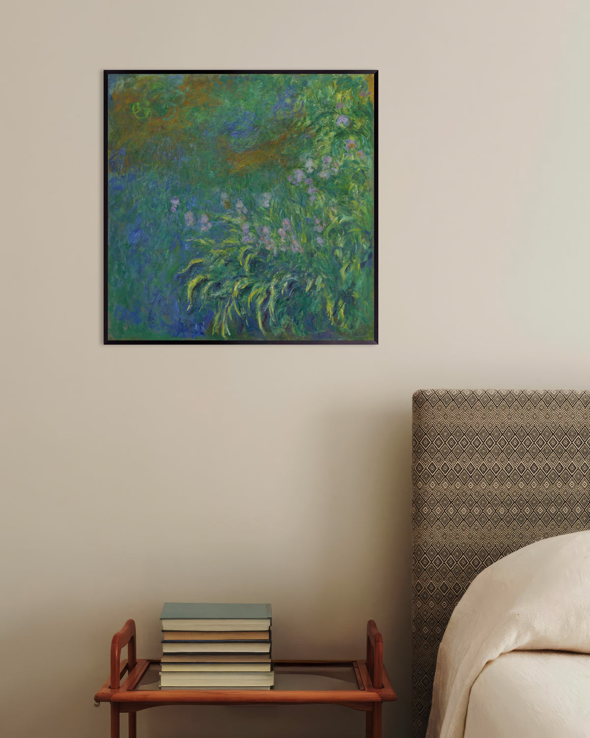 Plakat Irysy (1914–1917), Claude Monet, w metalowej ramie