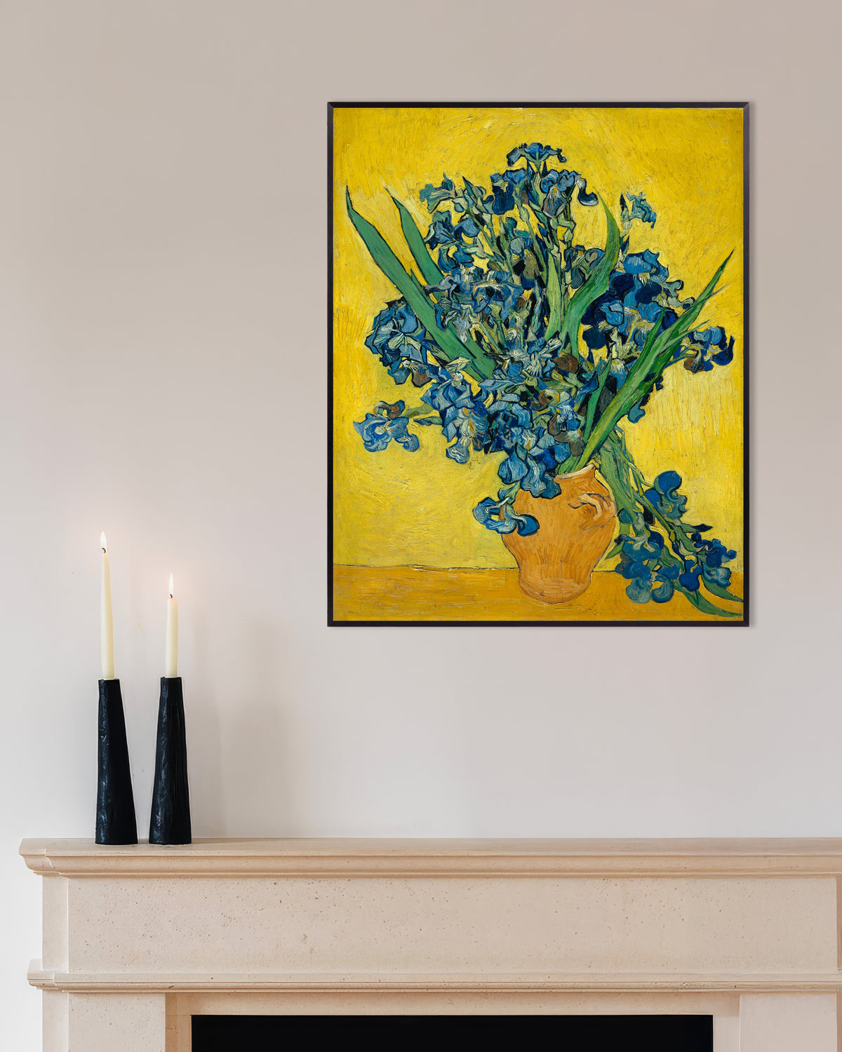 Plakat „Irysy w wazonie (1890), Vincent van Gogh” w metalowej ramie