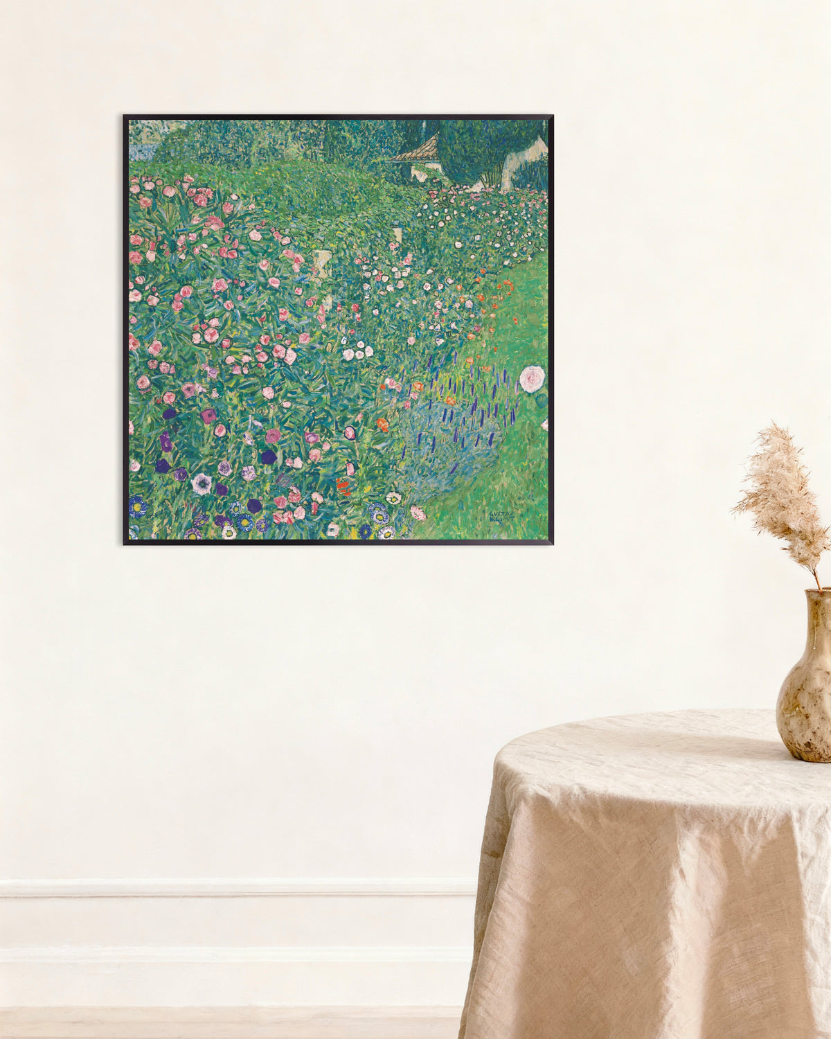 Plakat Włoski ogród (1913), Gustav Klimt, w metalowej ramie