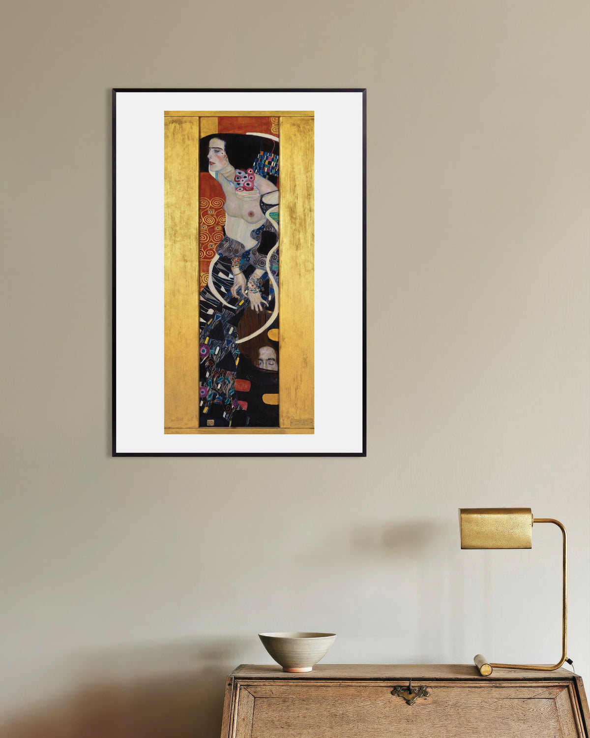 Plakat Judyta II (1909), Gustav Klimt, w metalowej ramie