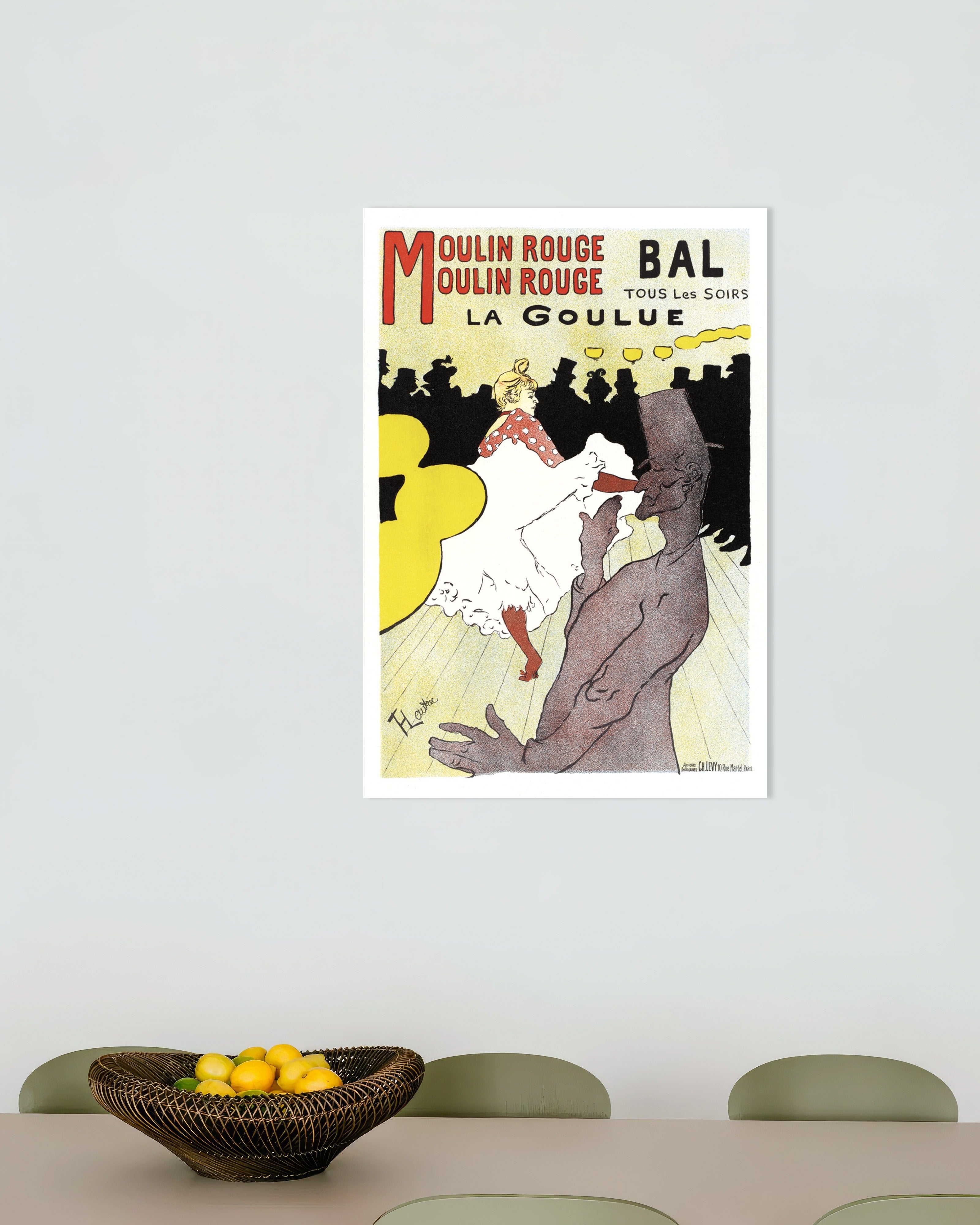 Poster of 'La Goulue' (1898) by Henri de Toulouse-Lautrec, Affiche pour le Moulin Rouge