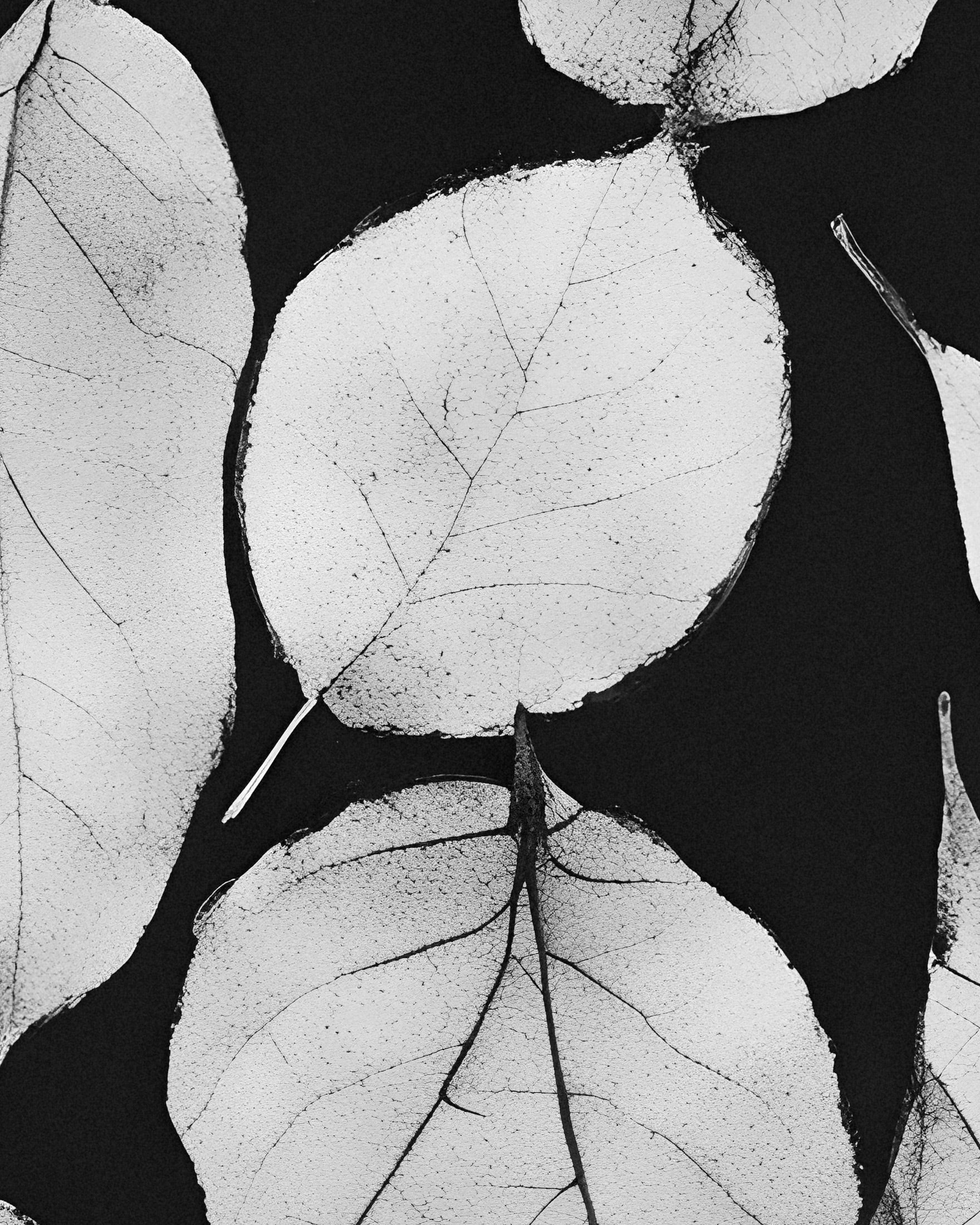 Martwe liście, czarno-białe - Plakat