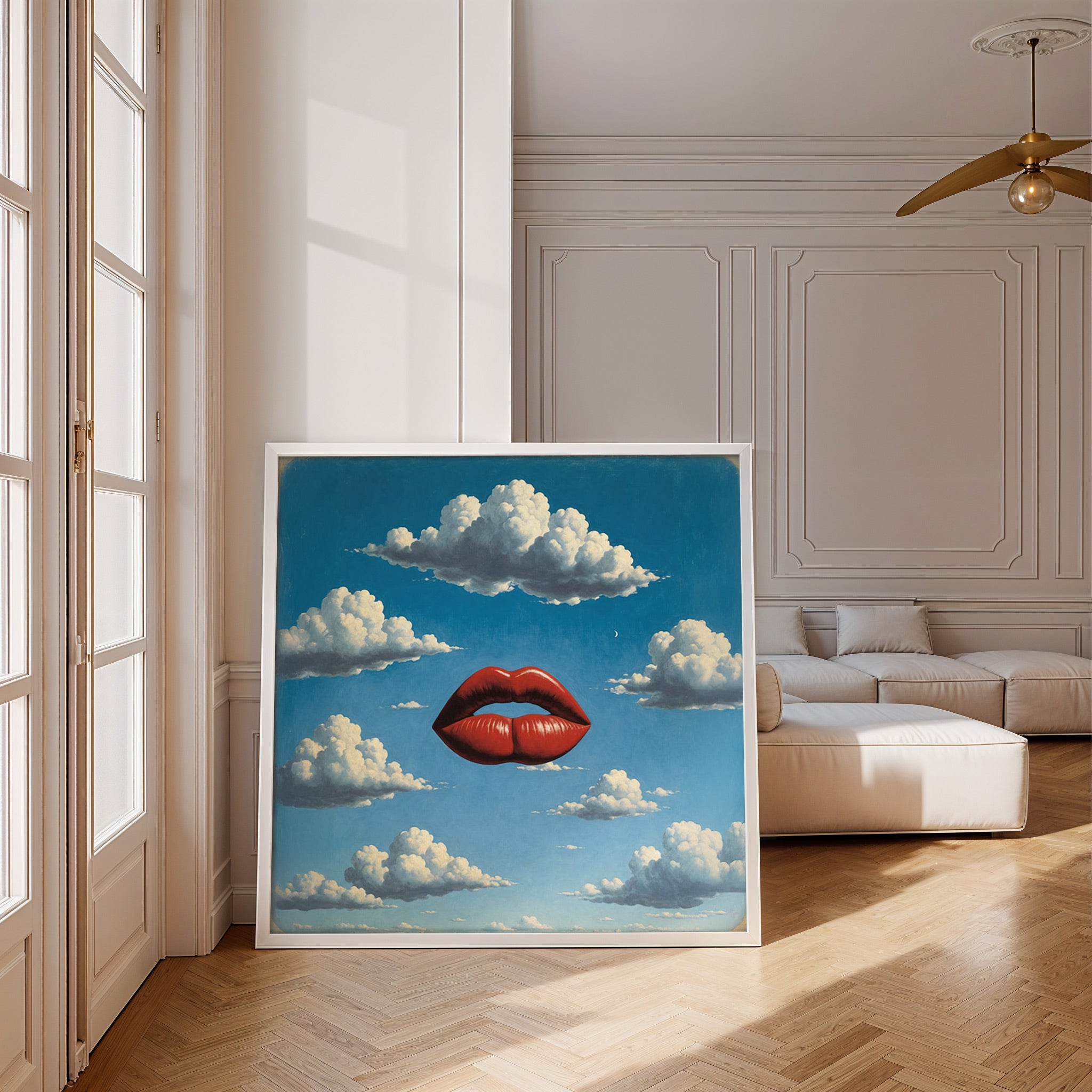 Plakat Czerwone Usta – Marzycielski Surrealizm Sztuki