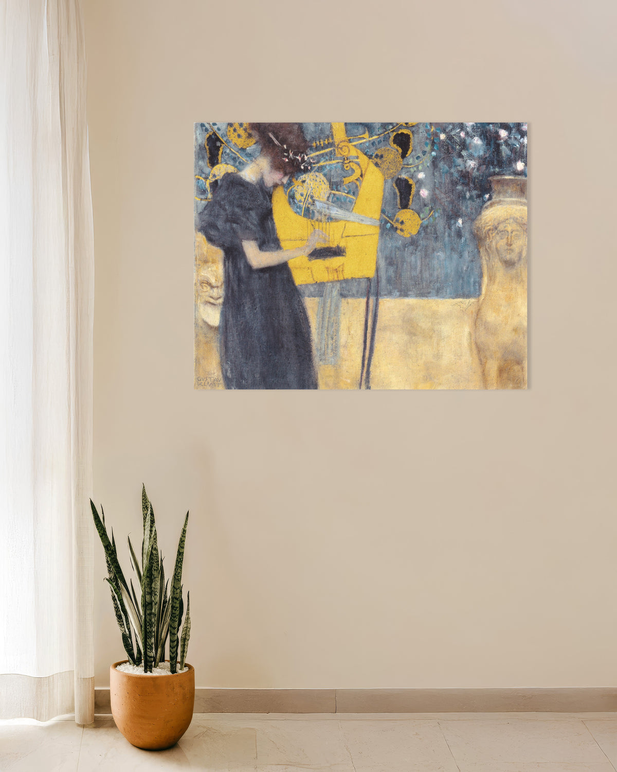 Plakat Muzyka I (1895), Gustav Klimt