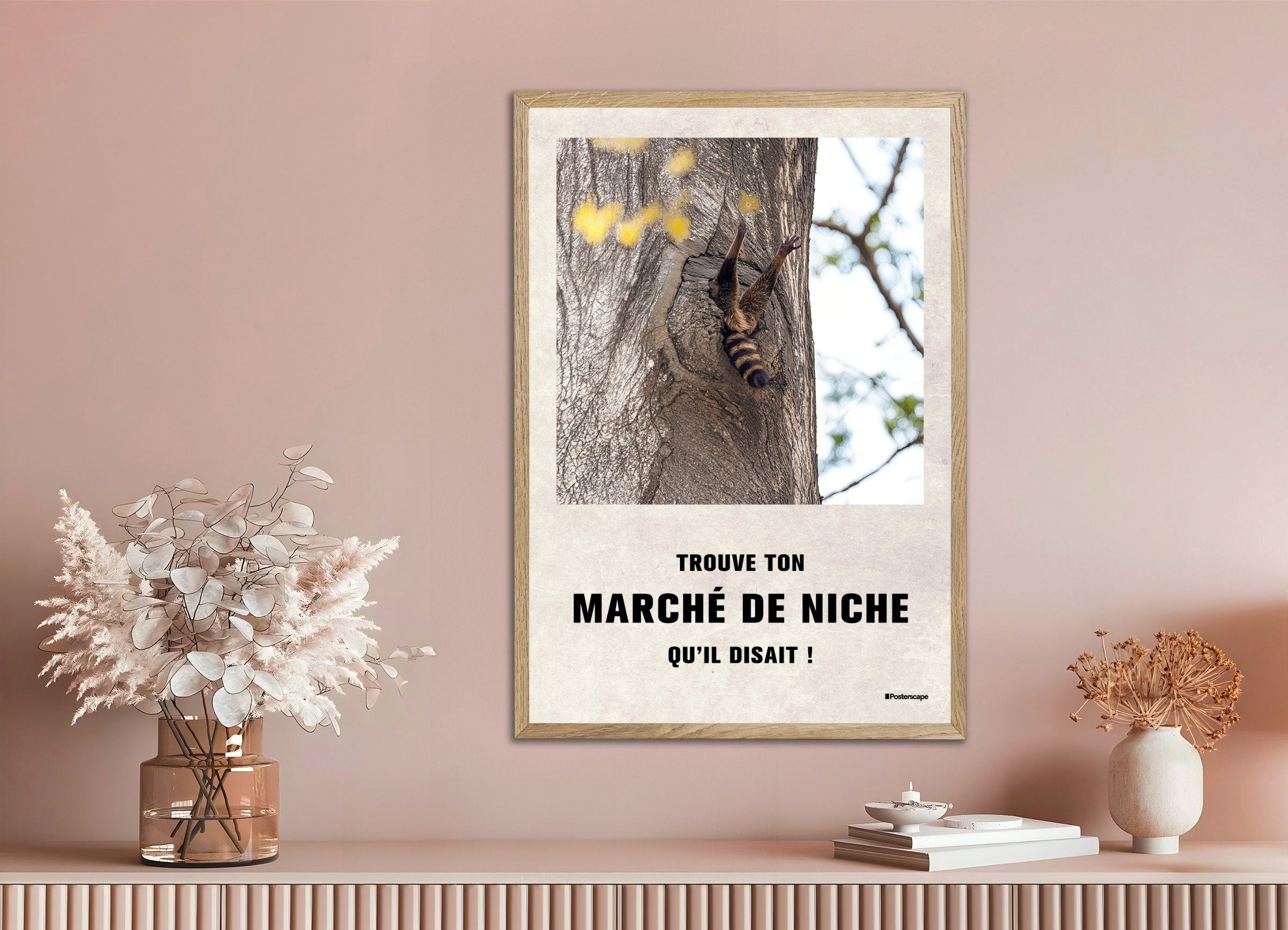 Poster of Niche market - Demotivational Poster, with natural wooden frame