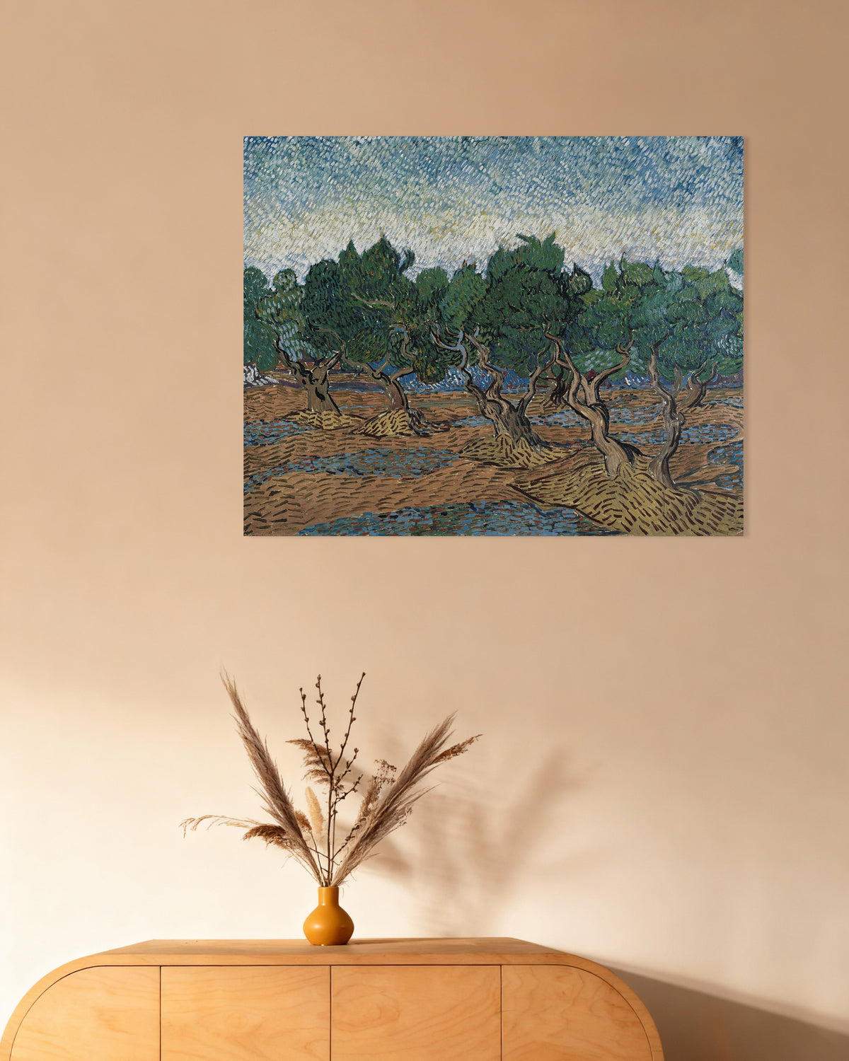 Plakat przedstawiający Gaj oliwny (1889), Vincent van Gogh