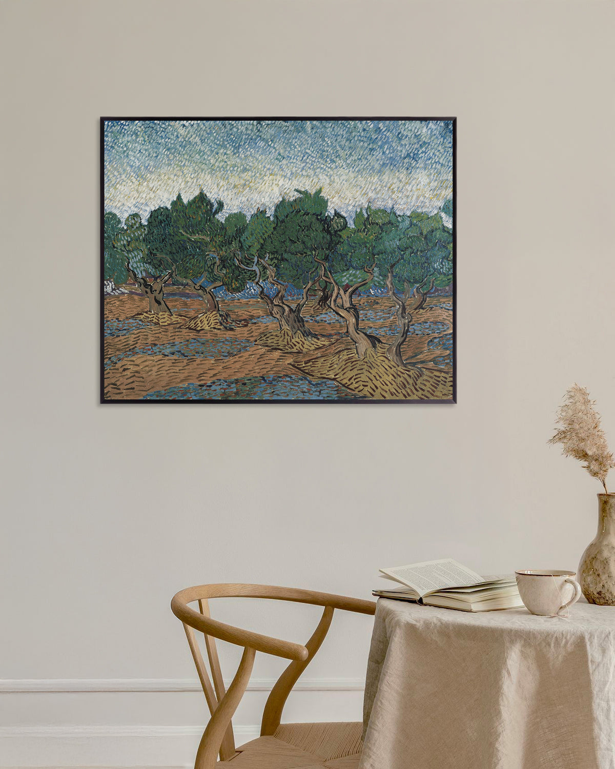 Plakat przedstawiający Gaj oliwny (1889), Vincent van Gogh, w metalowej ramie