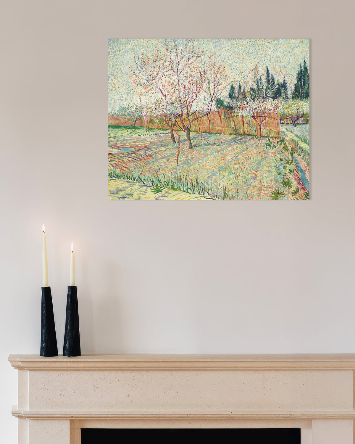 Plakat „Sad otoczony cyprysami (1888), Vincent van Gogh”