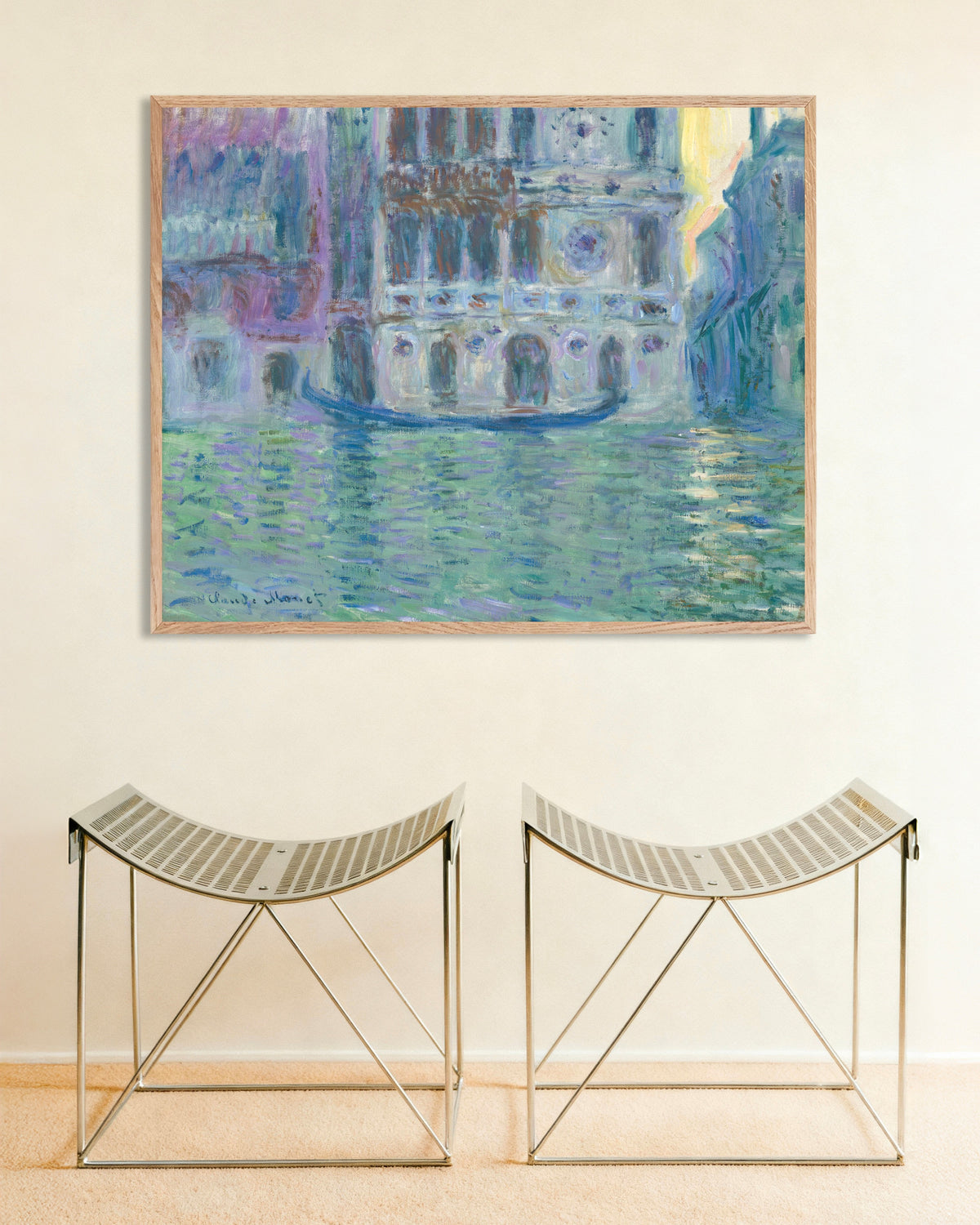 Plakat Pałac Dario (1908), Claude Monet, w ramie z naturalnego drewna