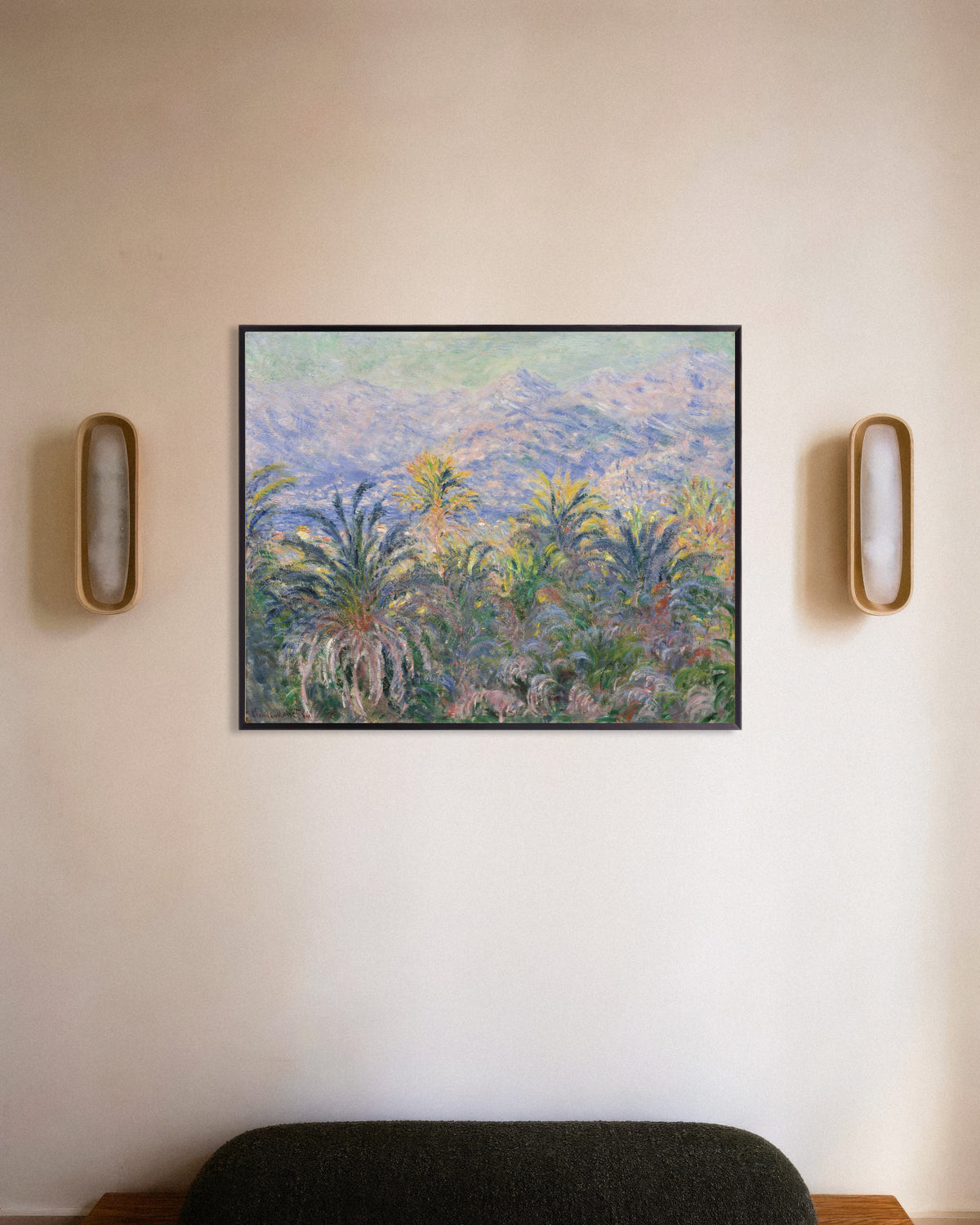 Plakat Palmy w Bordigherze (1884), Claude Monet, w metalowej ramie