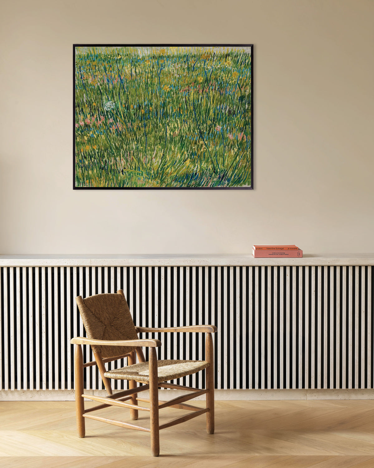 Plakat Plama trawy (1887) Vincenta van Gogha w metalowej ramie