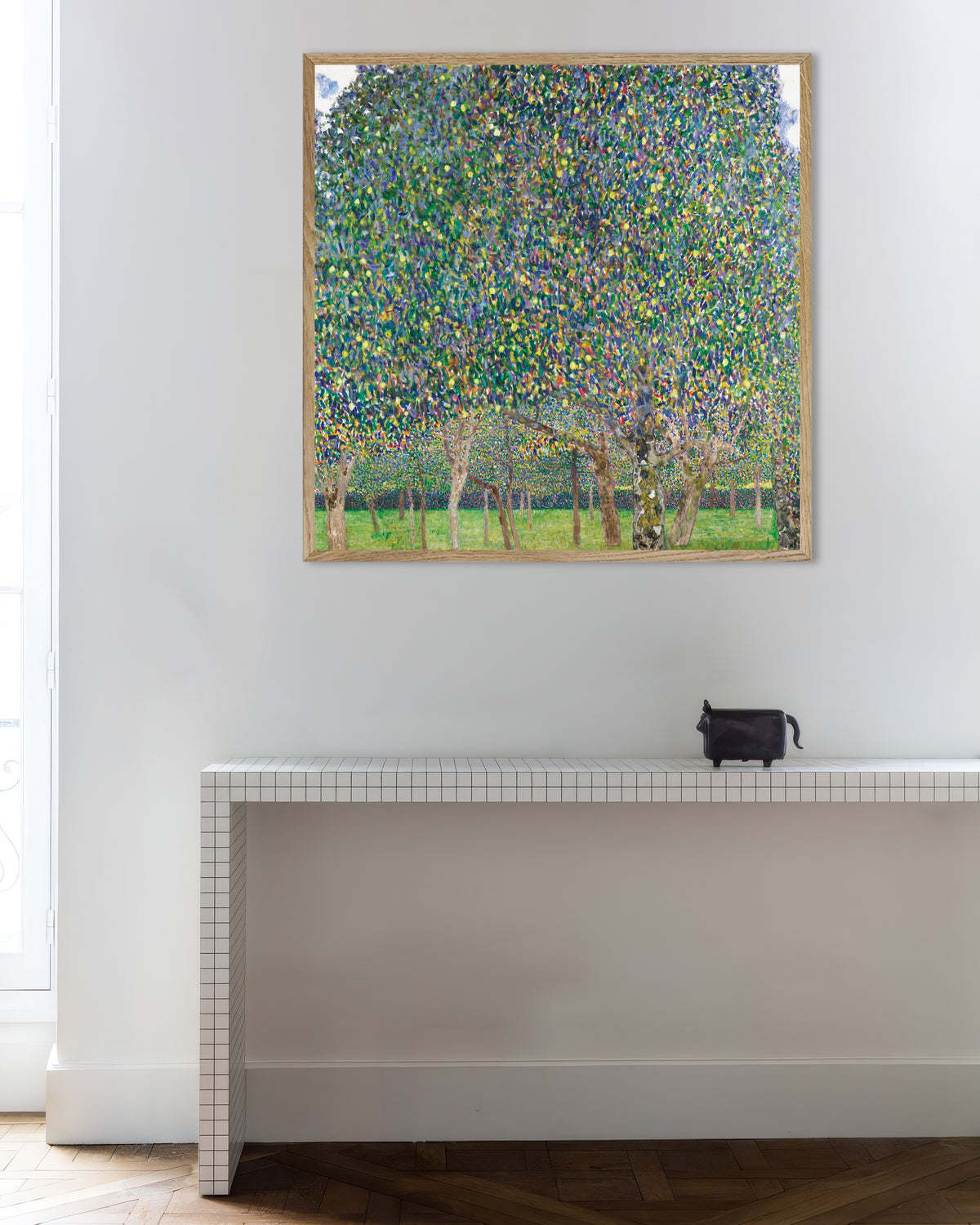 Plakat Grusza (1903), Gustav Klimt, w ramie z naturalnego drewna