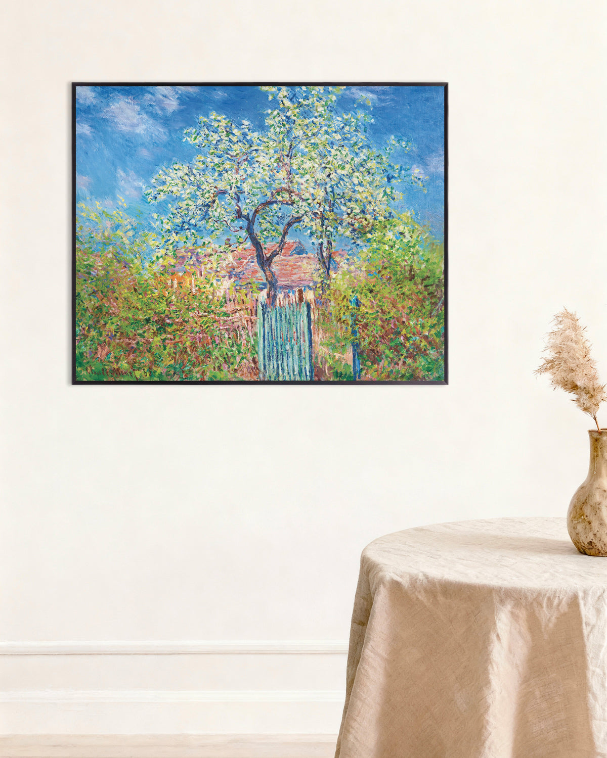 Plakat Kwitnąca grusza (1885), Claude Monet, w metalowej ramie