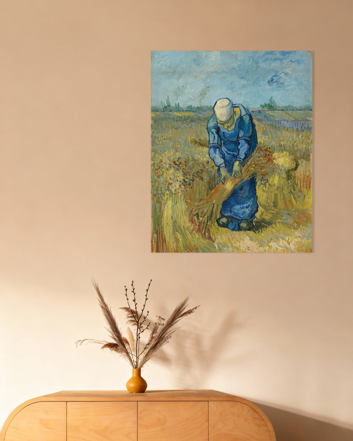 Plakat „Wieśniaczka wiążąca snopy, według Milleta (1889), Vincent van Gogh”
