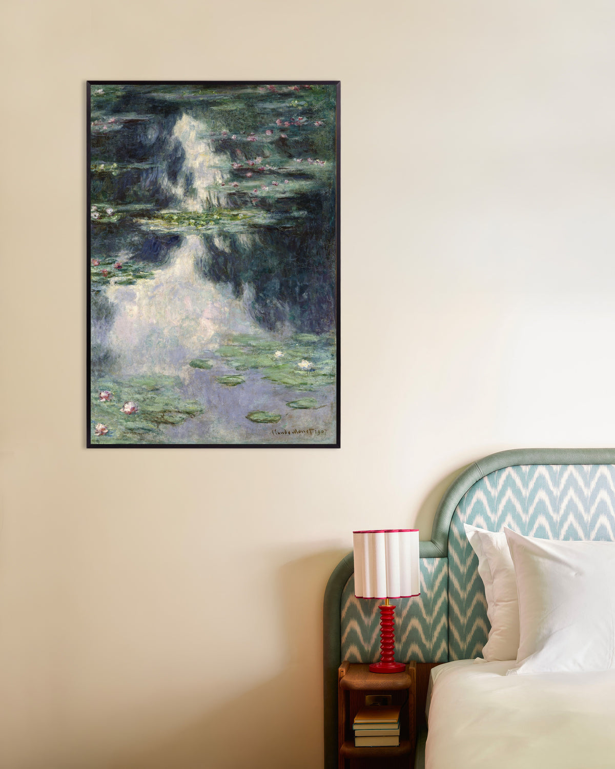 Plakat Staw z nenufarami (1907), Claude Monet, w metalowej ramie